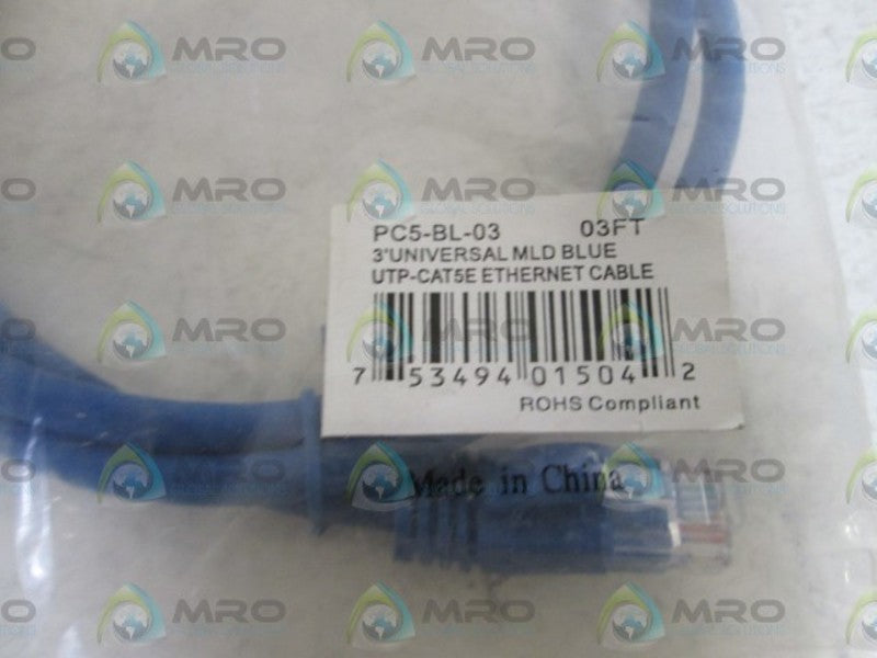 JDI TECHNOLOGIES ETHERNET CABLE PC5-BL-03 NSMP