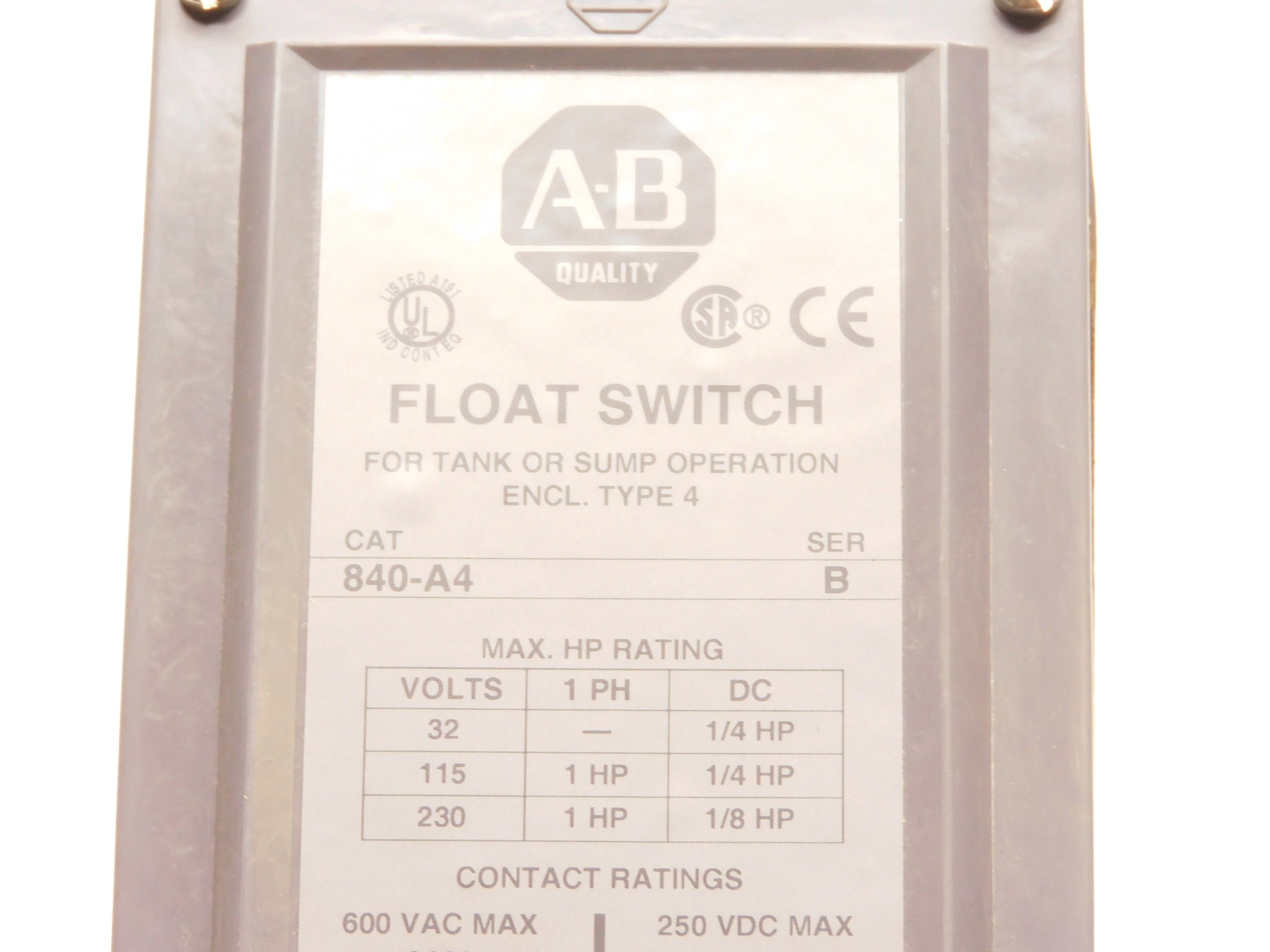 INDUSTRIAL SPARE PART 840-A4 SER. B 600VAC (BR/WH) NSMP