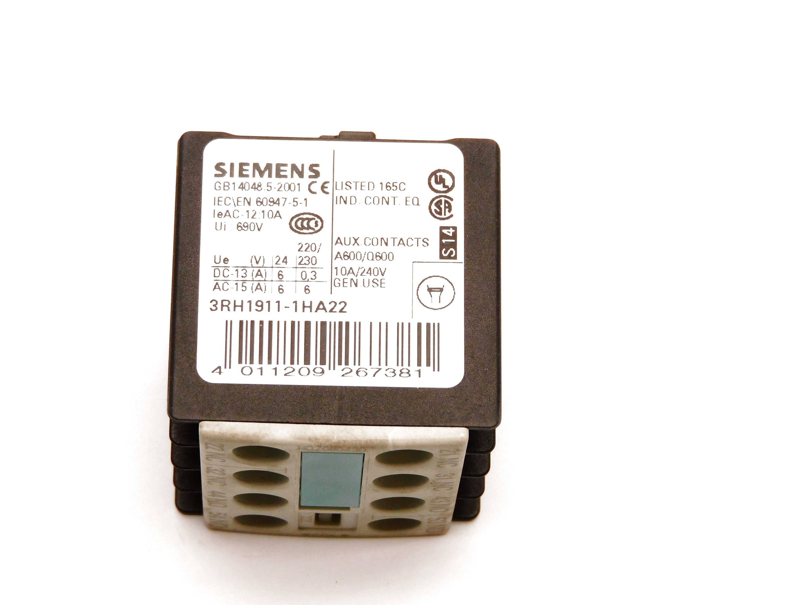 SIEMENS 3RH1911-1HA22 240V 10A NSMP