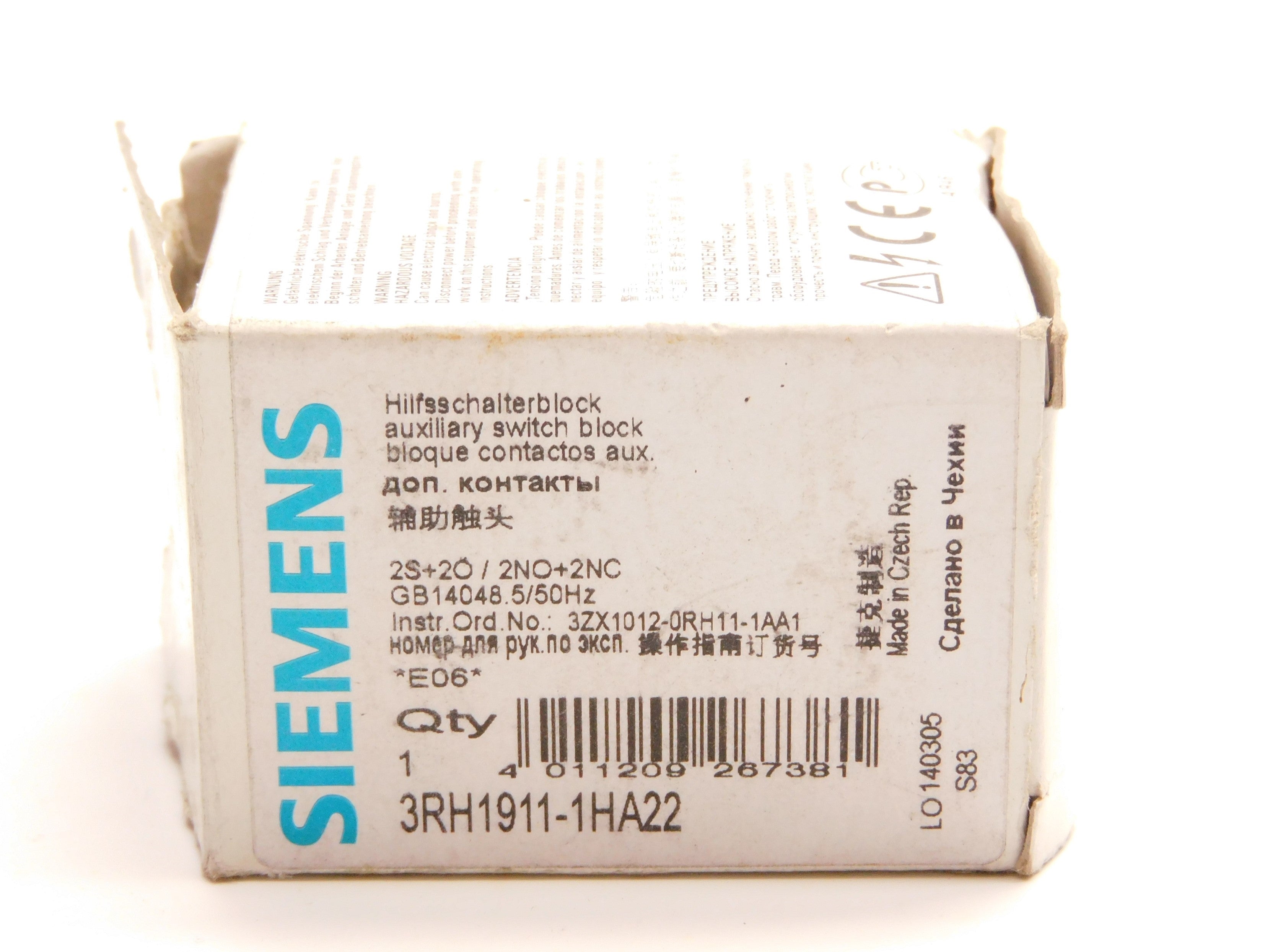 SIEMENS 3RH1911-1HA22 240V 10A NSMP