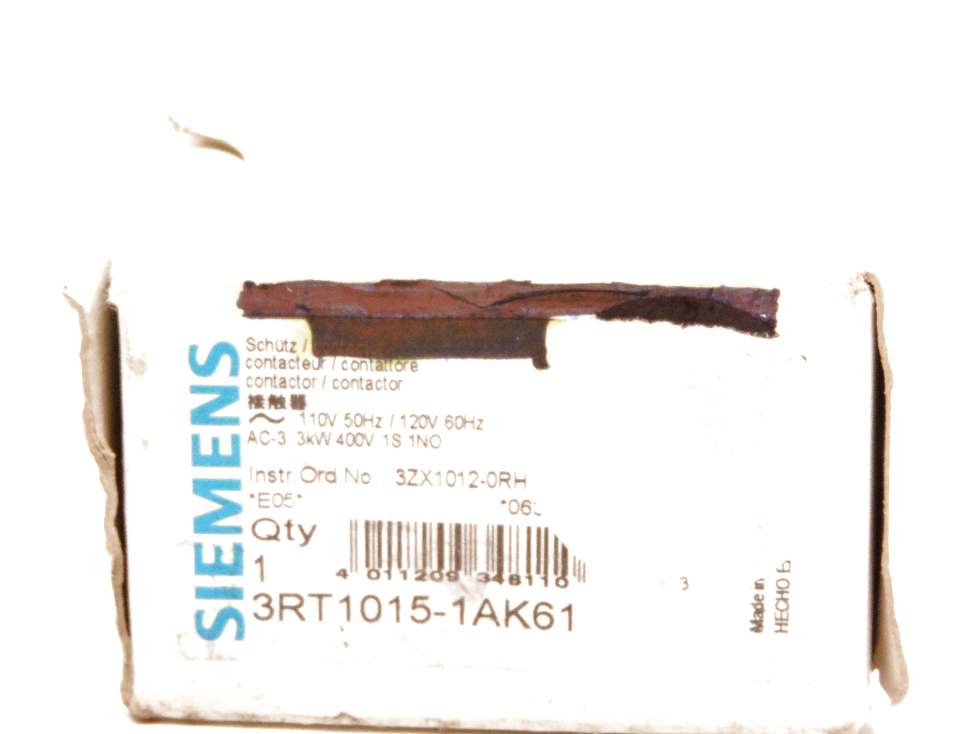SIEMENS 3RT1015-1AK61 110/120V NSMP