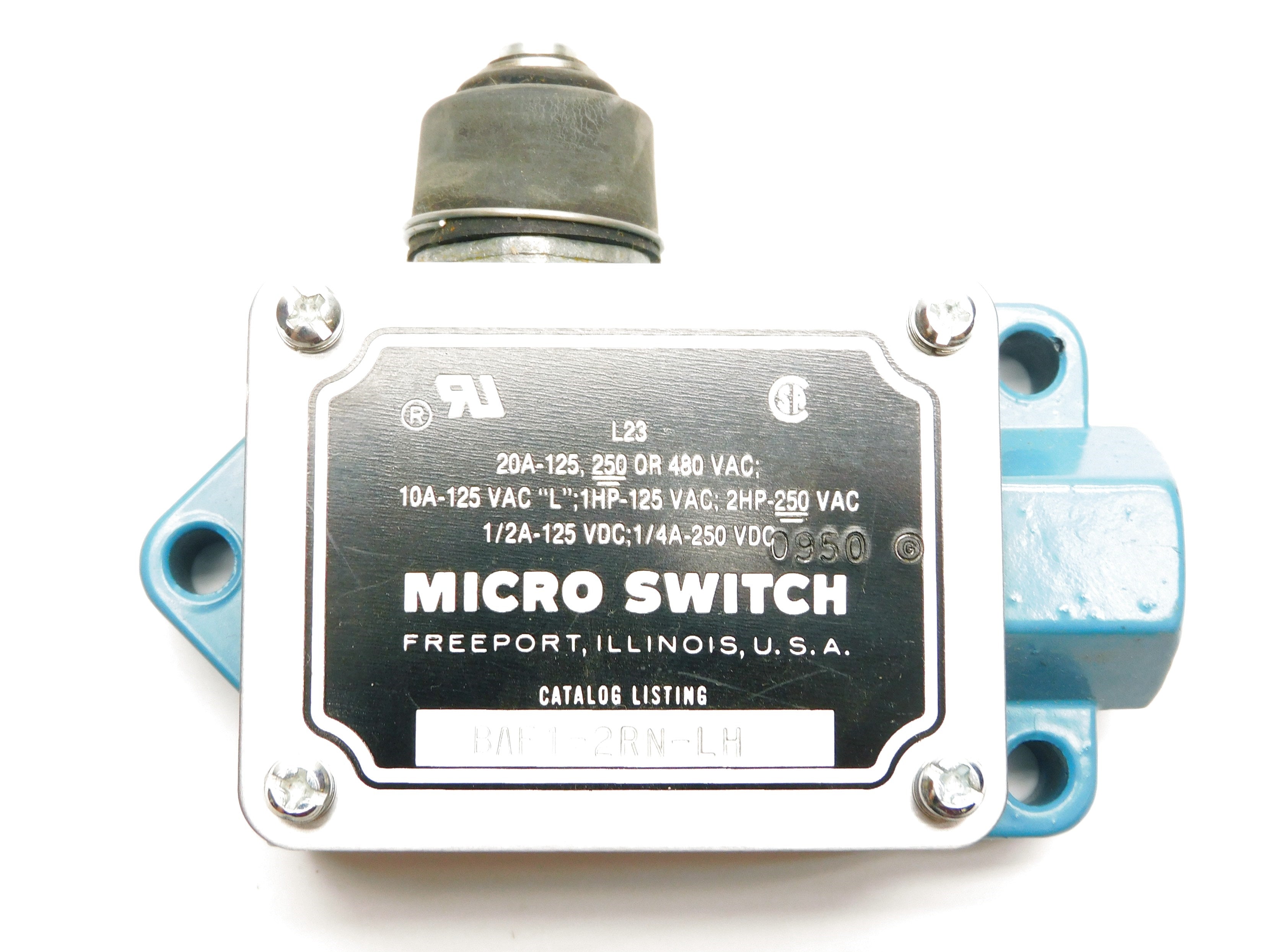 MICRO SWITCH BAF1-2RN-LH 480VAC 20A (BLUE) NSNP