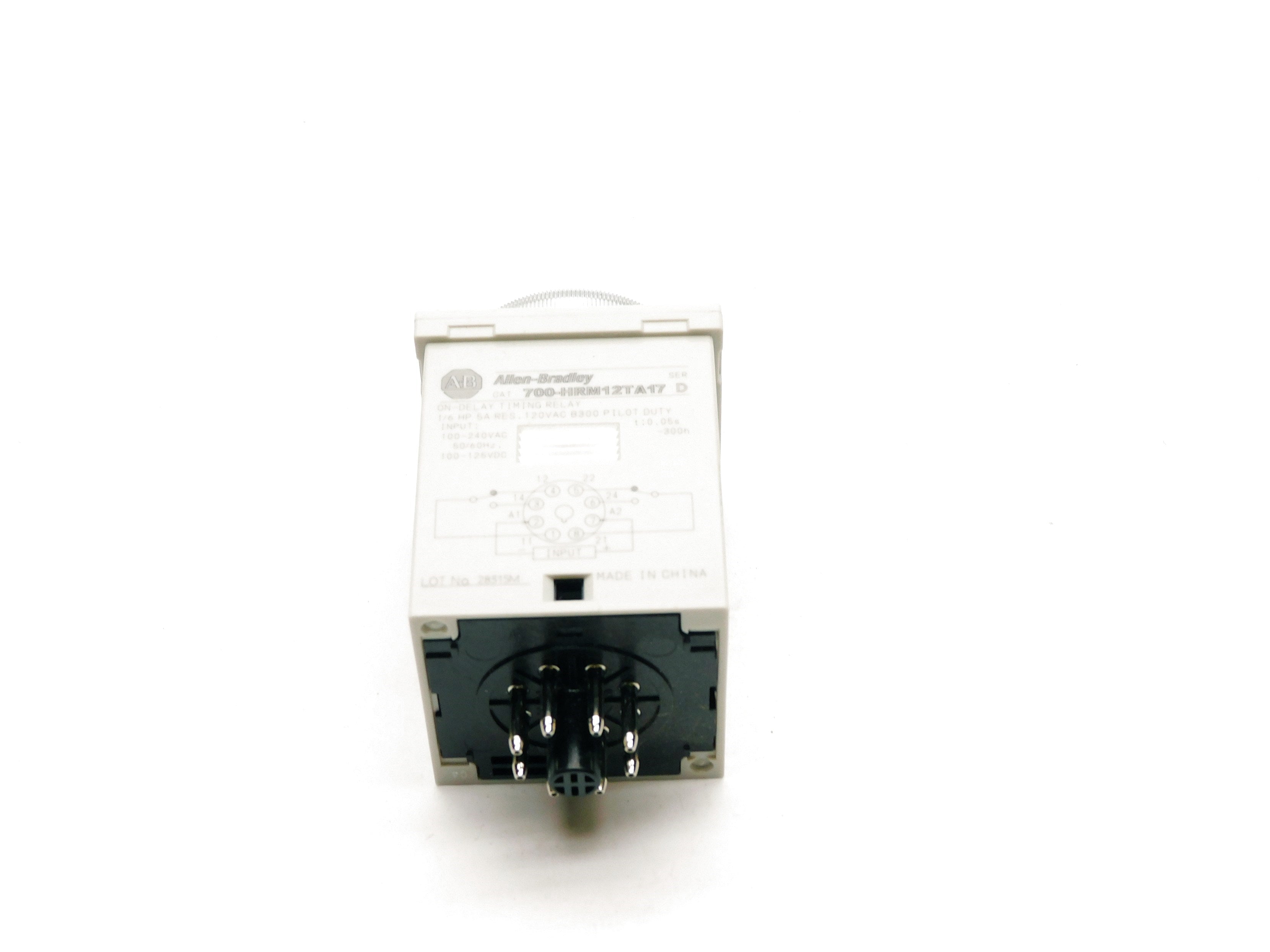 ALLEN BRADLEY 700-HRM12TA17 SER. D 100-240VAC 5A 0-30S (WH) NSMP