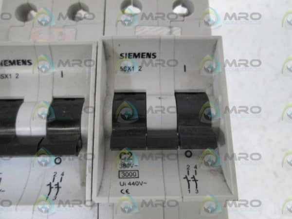 LOT OF 2 SIEMENS CIRCUIT BREAKER 5SX12-C2 UNMP