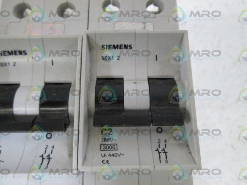 LOT OF 2 SIEMENS CIRCUIT BREAKER 5SX12-C2 UNMP