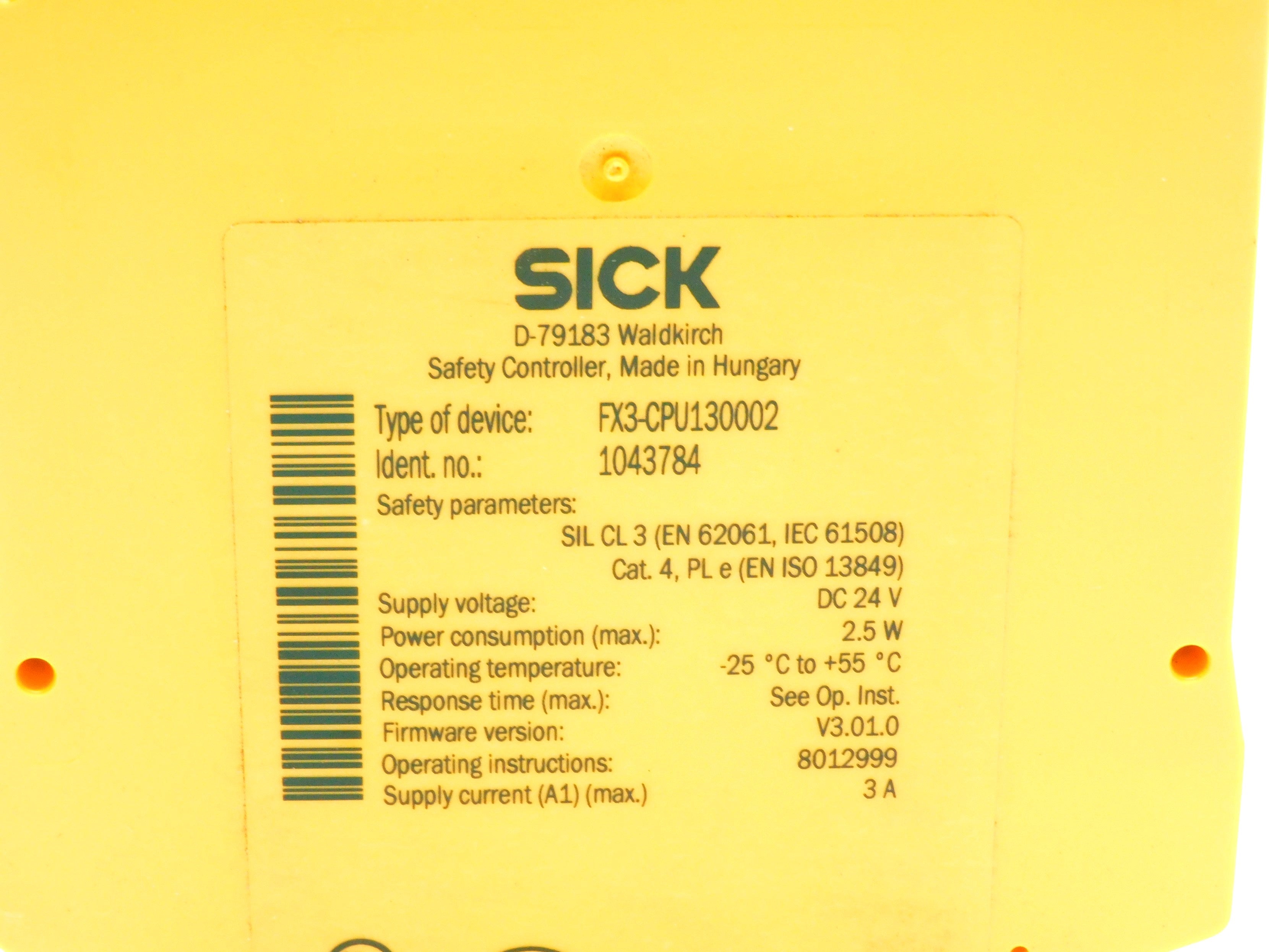 SICK FX3-CPU130002 1043784 24VDC NSMP