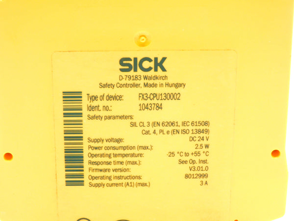 SICK FX3-CPU130002 1043784 24VDC NSMP