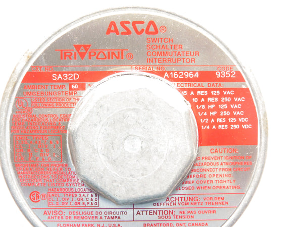 ASCO SA32D 125VAC/DC 250VAC/DC NSMP