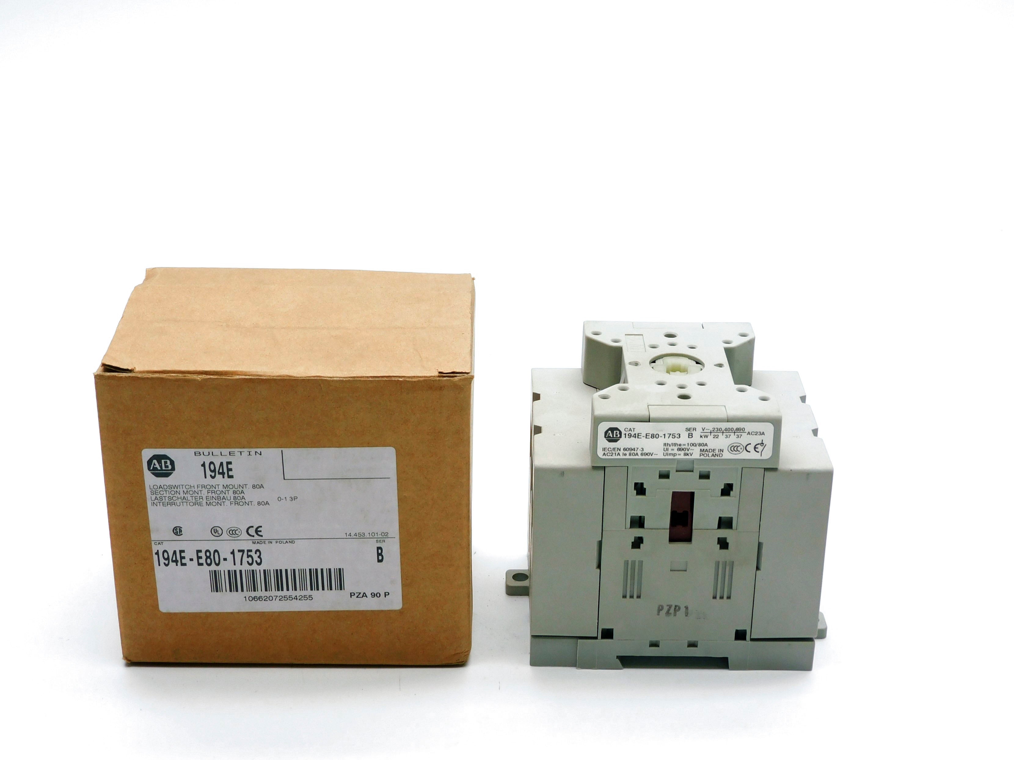 INDUSTRIAL SPARE PART 194E-E80-1753 SER. B 690V 80A (BR/WH) NSMP