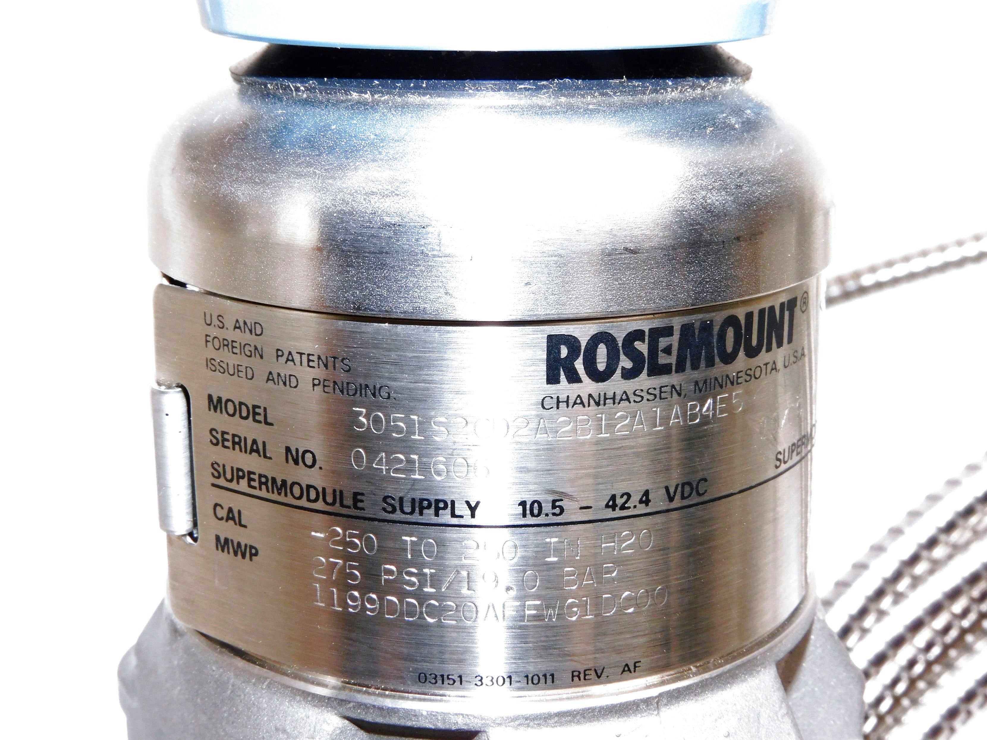 ROSEMOUNT 3051S2CD2A2B12A1AB4E5 10.5-42.4VDC 275PSI NSMP