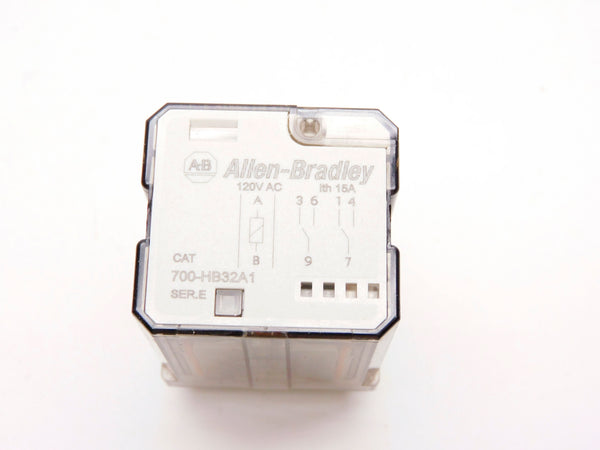 ALLEN BRADLEY 700-HB32A1 SER. E 120VAC 15A (WH) NSMP
