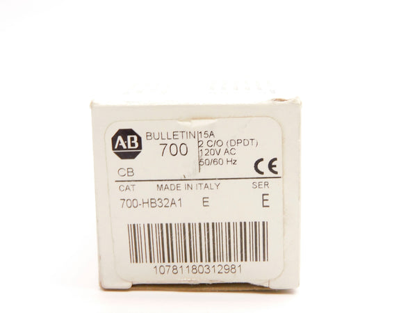 ALLEN BRADLEY 700-HB32A1 SER. E 120VAC 15A (WH) NSMP