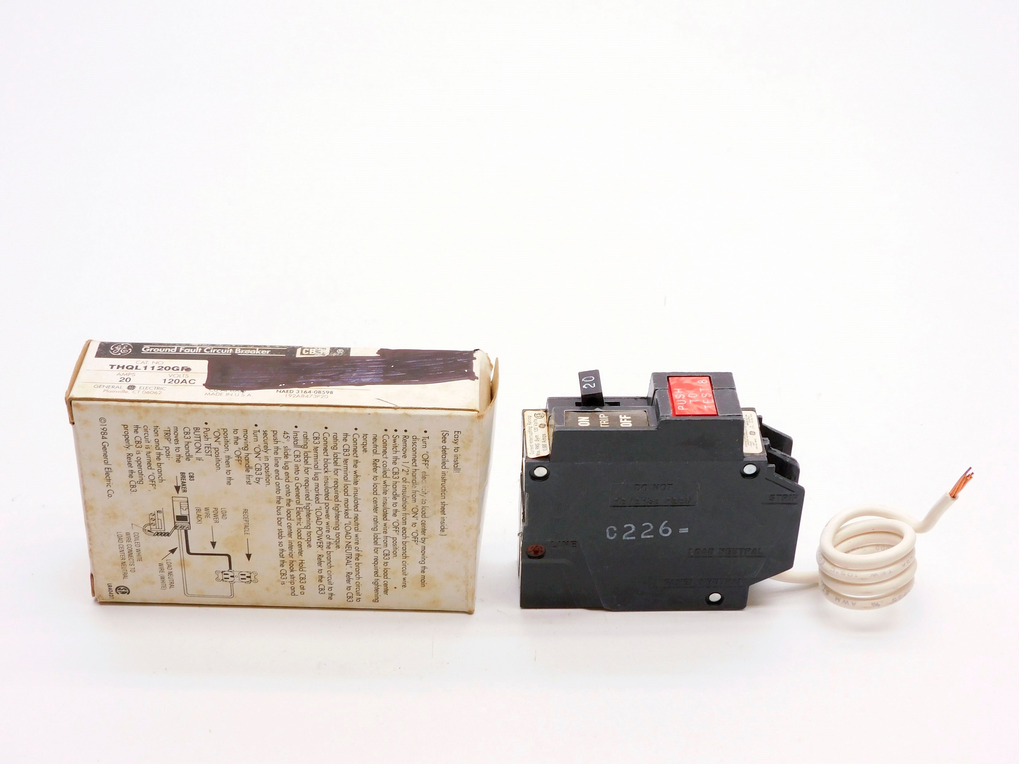 GENERAL ELECTRIC THQL1120GF 120VAC 20A NSMP