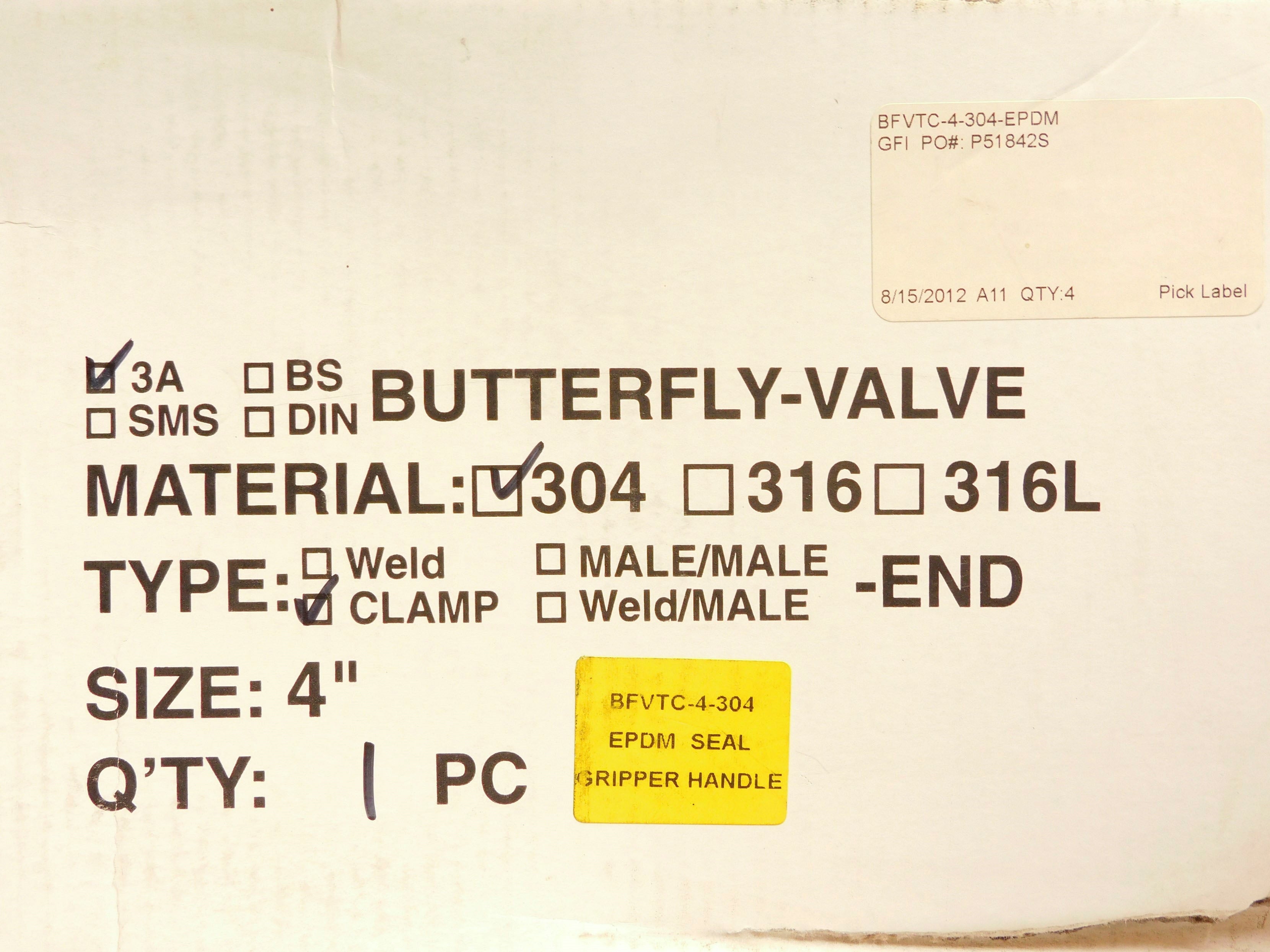 CLAMP BFVTC-4-304 4" NSMP