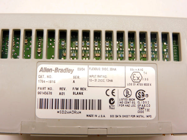 ALLEN BRADLEY 1794-IB16 SER. A REV. A01 10-31.2VDC UNMP