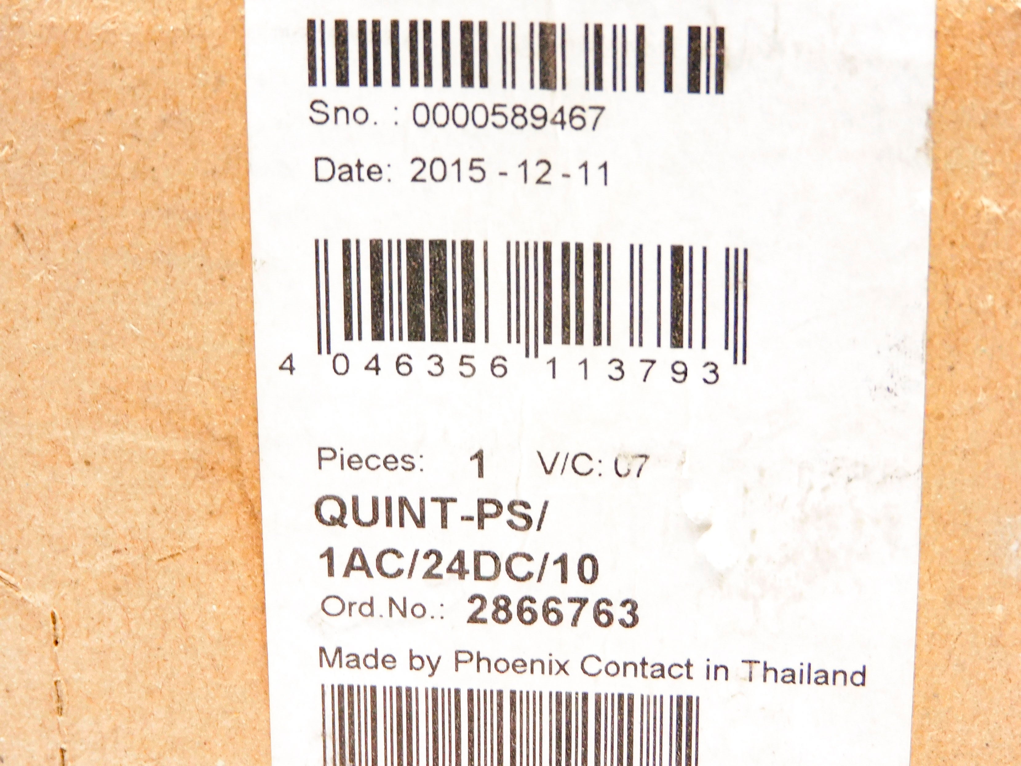 PHOENIX CONTACT QUINT-PS/1AC/24DC/10 2866763 250V 10A  NSMP
