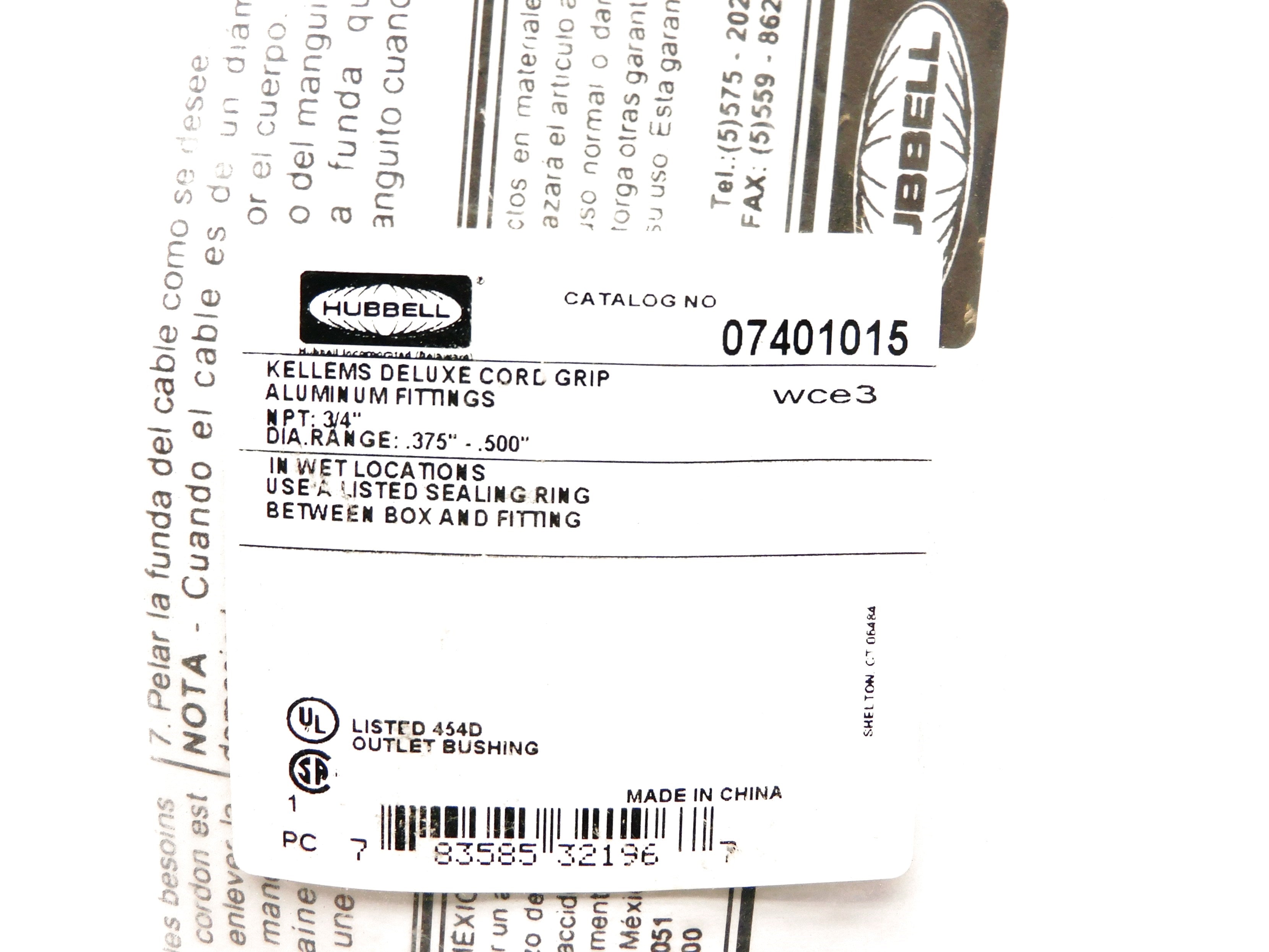 HUBBELL 07401015 .375-.500" NSMP