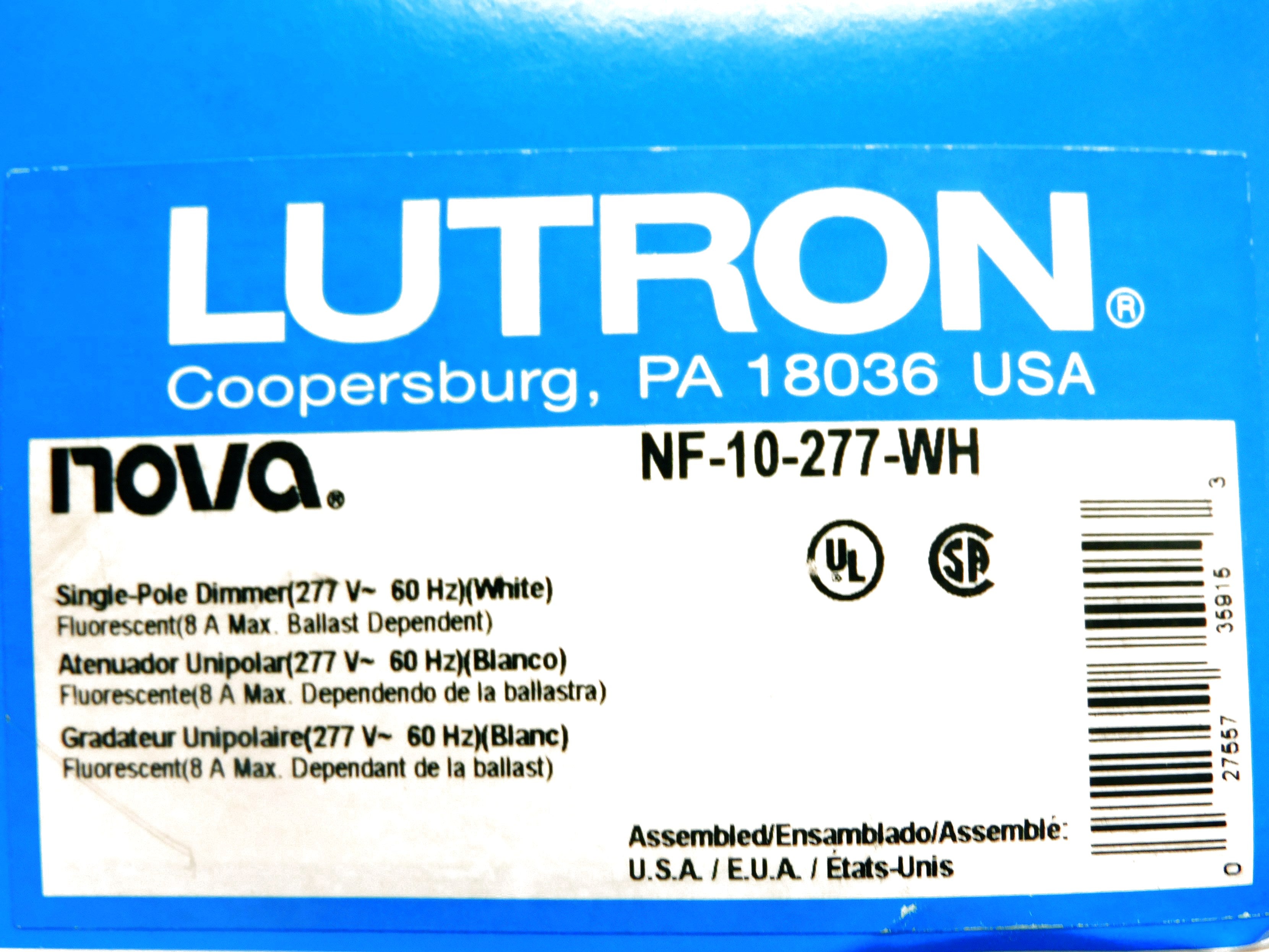 LUTRON NF-10-277-WH NSMP