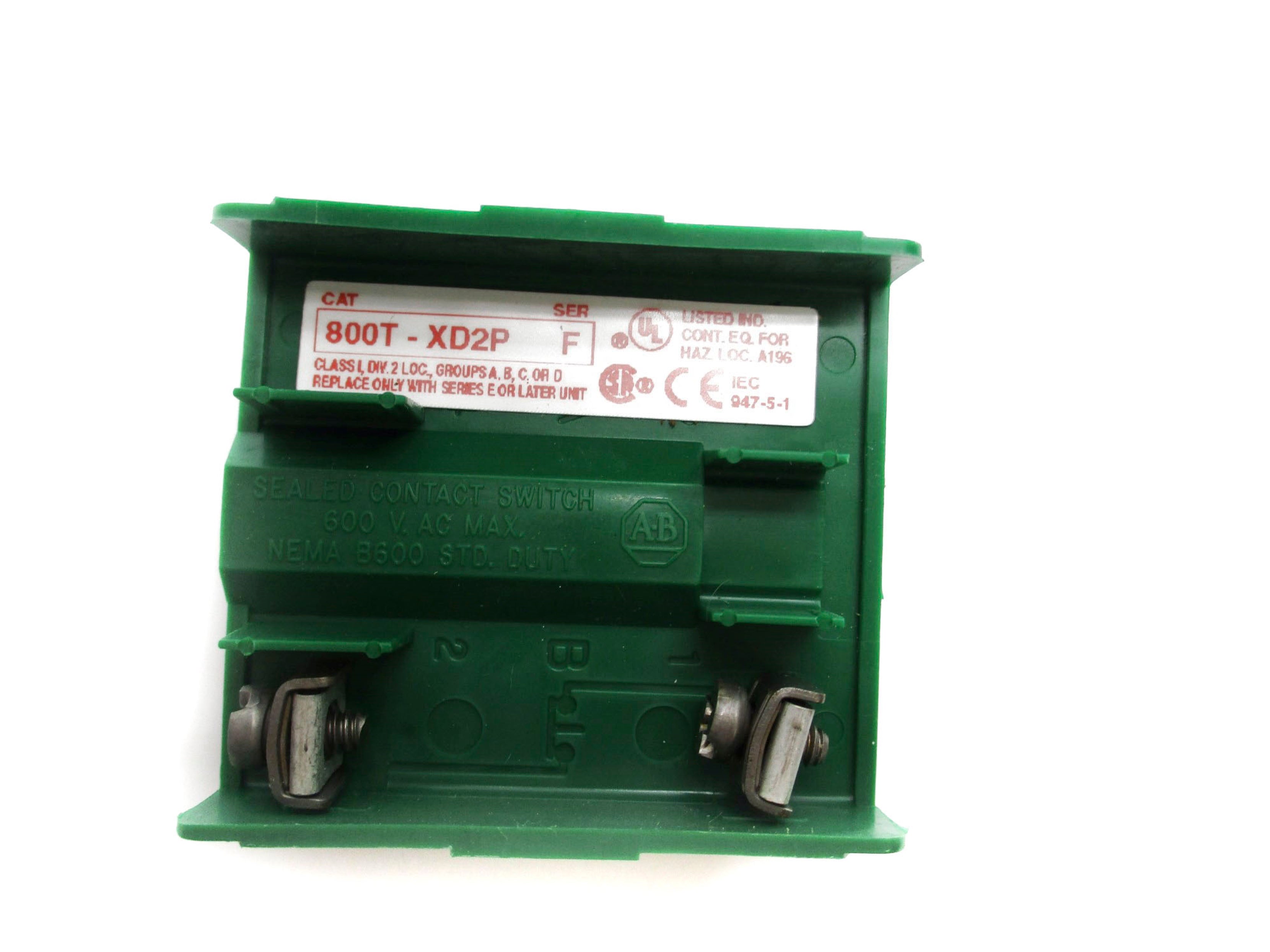ALLEN BRADLEY 800T-XD2P SER. F (WH) NSMP