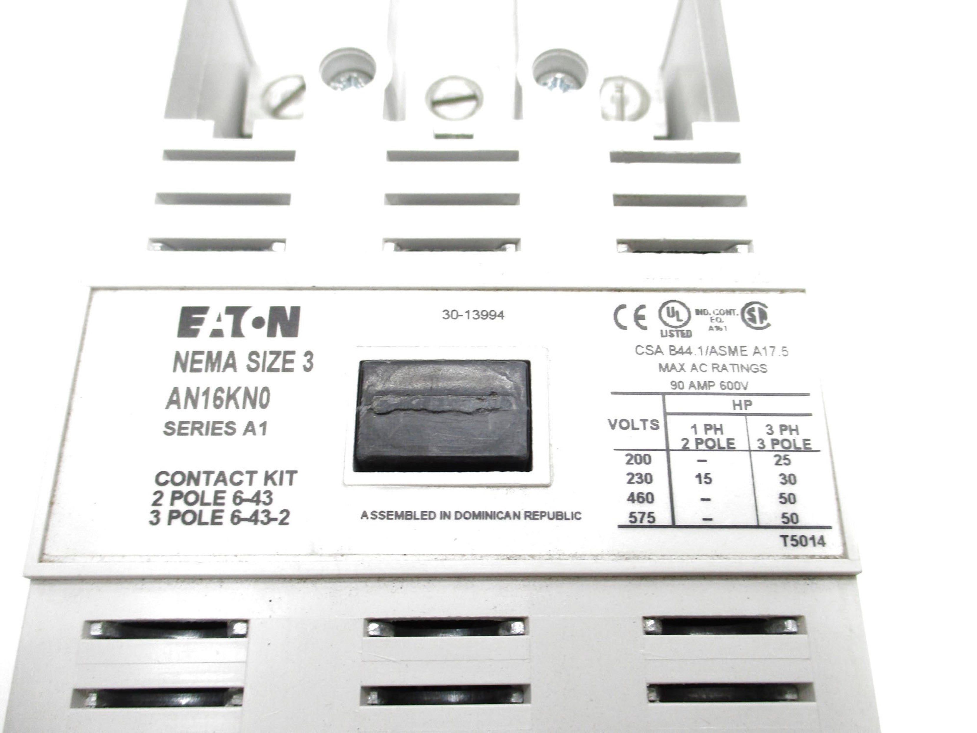 EATON AN16KN0 SER. A1 110/120V 90A NSNP