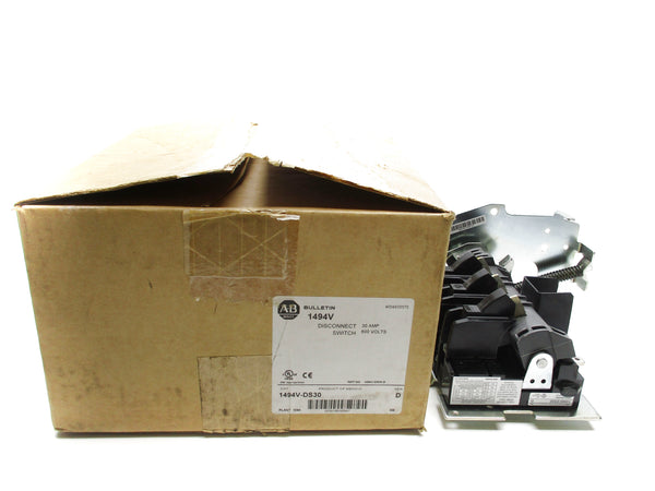 ALLEN BRADLEY 1494V-DS30 SER. D 600V 30A (BR/WH) NSMP