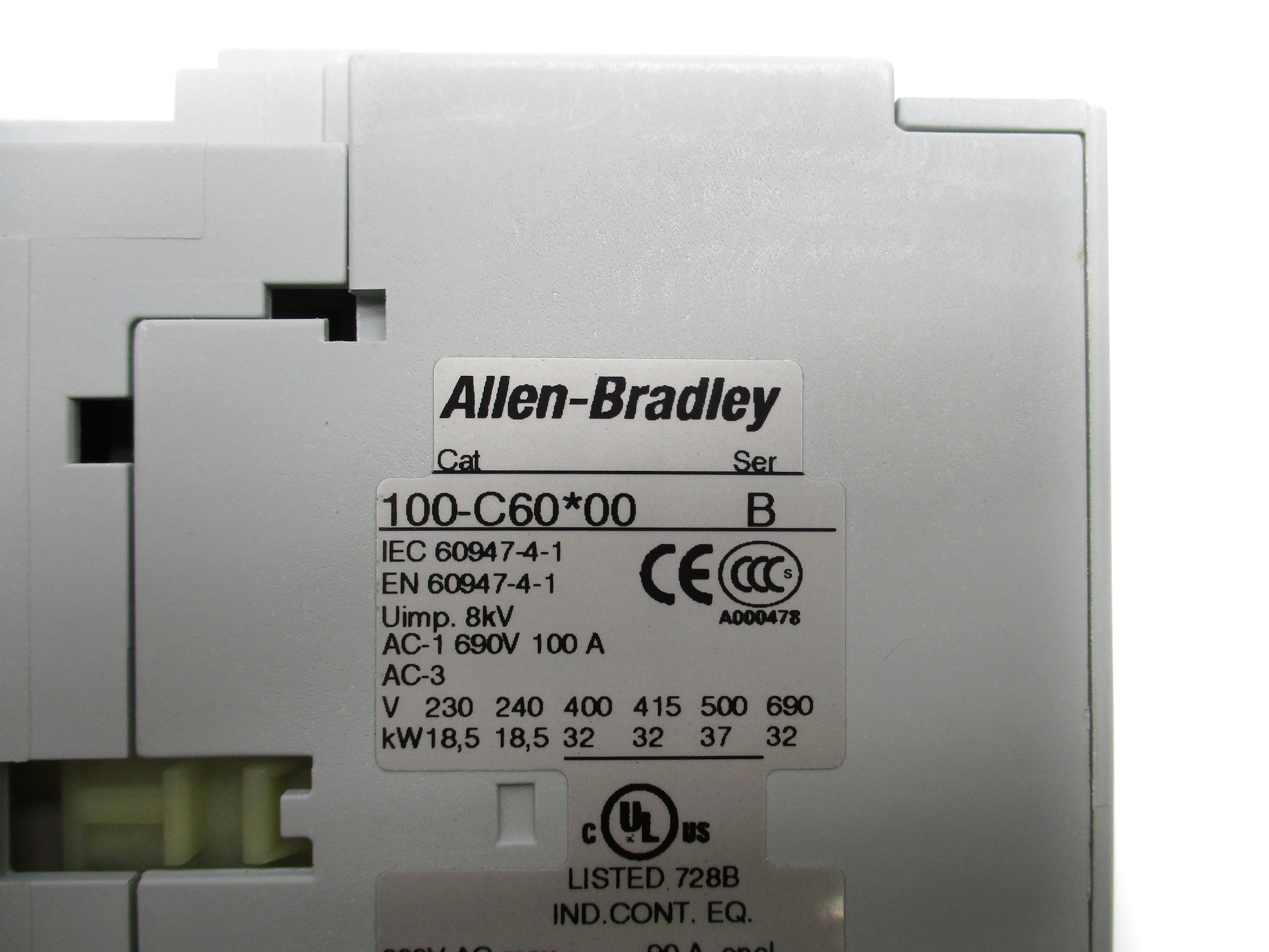 ALLEN BRADLEY 100-C60J00 SER. B 24V 90A NSNP