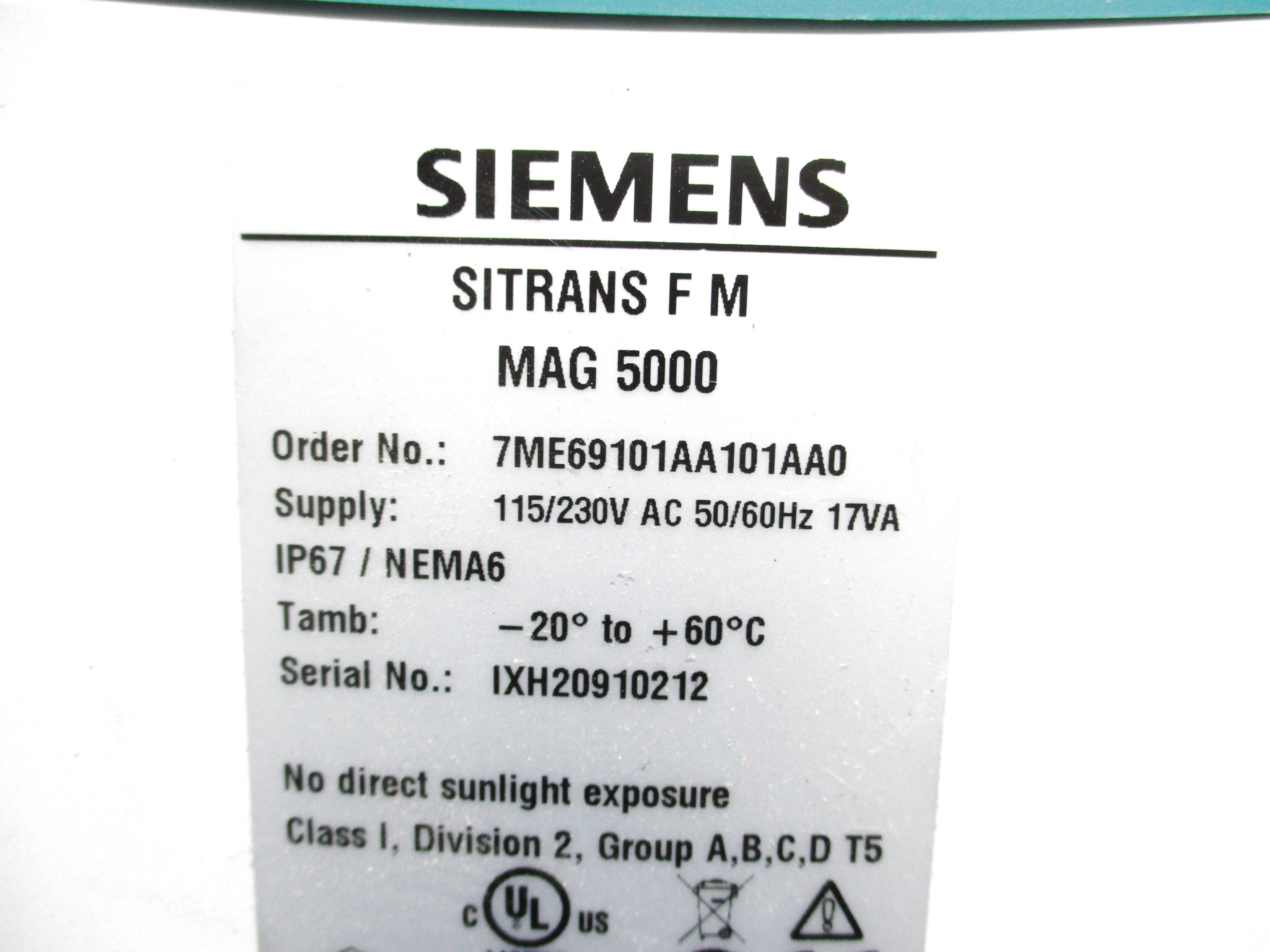 SIEMENS 7ME69101AA101AA0 115/230VAC NSNP