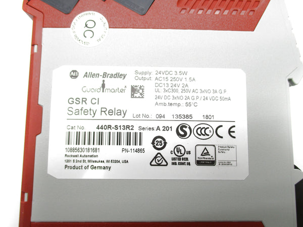 ALLEN BRADLEY 440R-S13R2 SER. A 24VDC (WH) NSMP