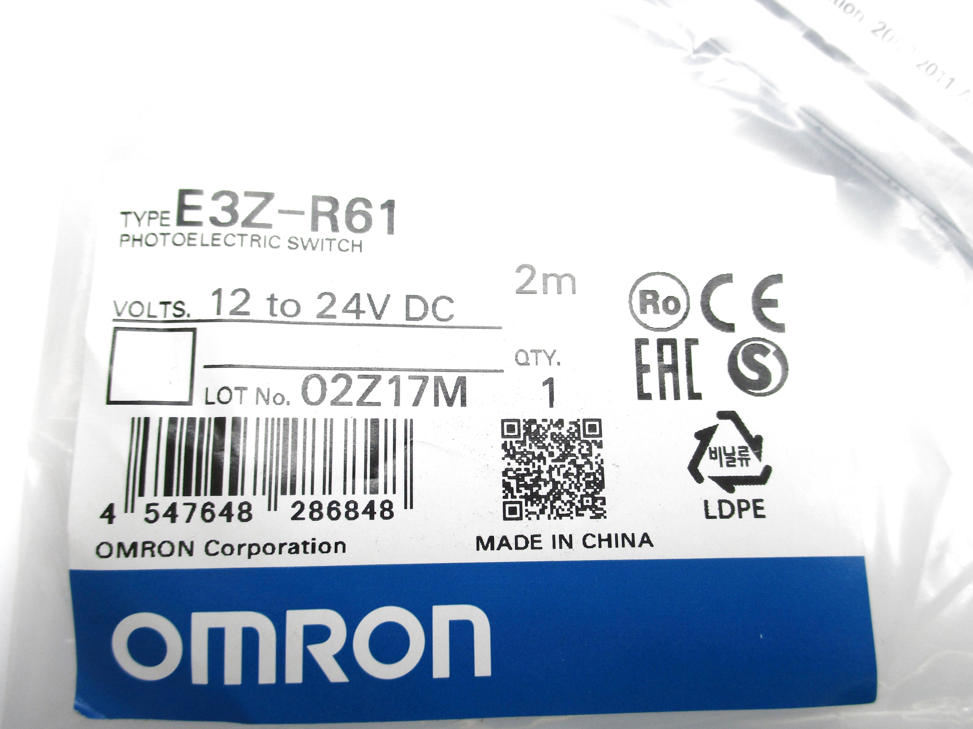 OMRON E3Z-R61 12-24VDC 2M NSMP