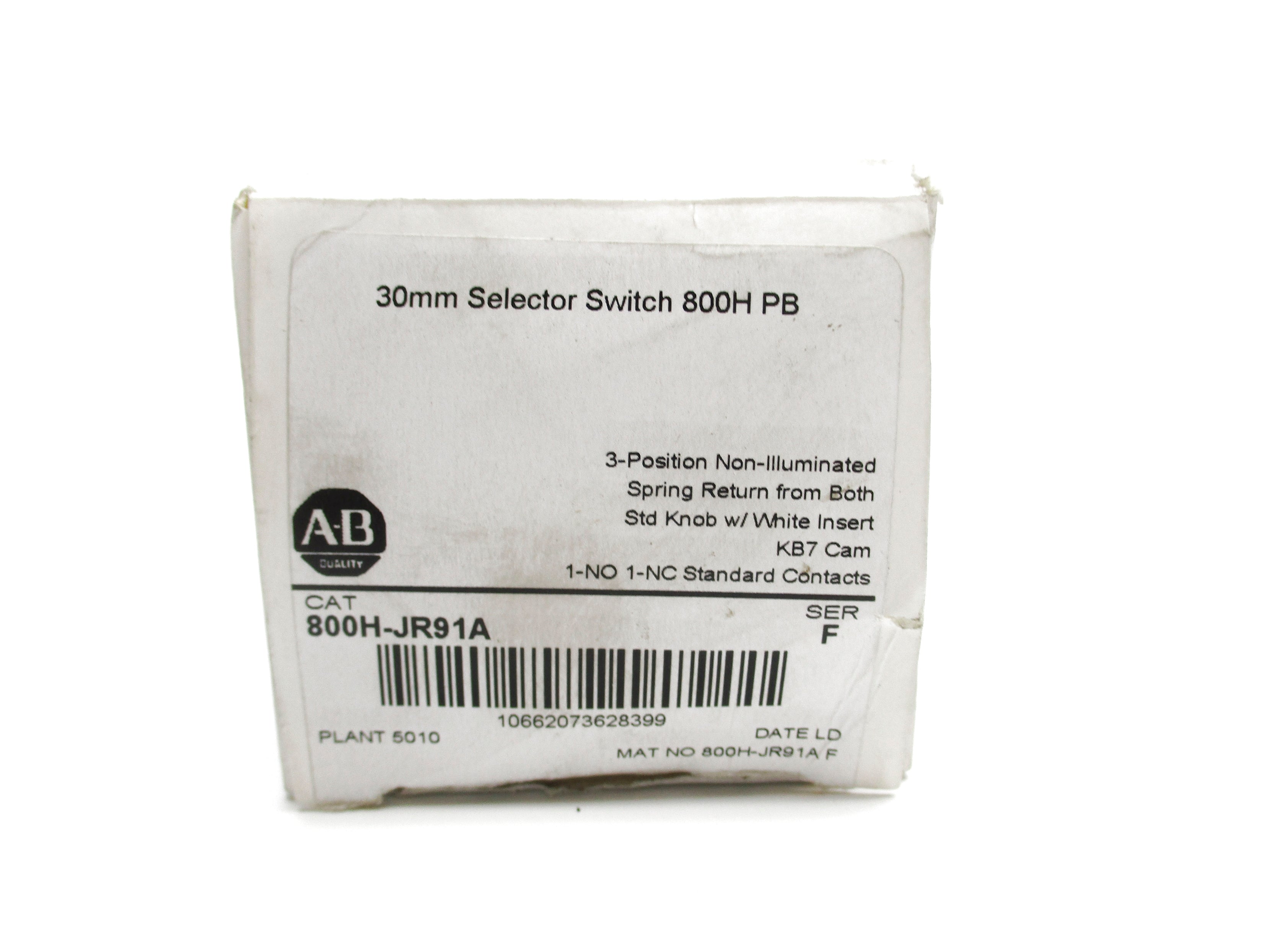 ALLEN BRADLEY 800H-JR91A SER. F (WH) NSMP
