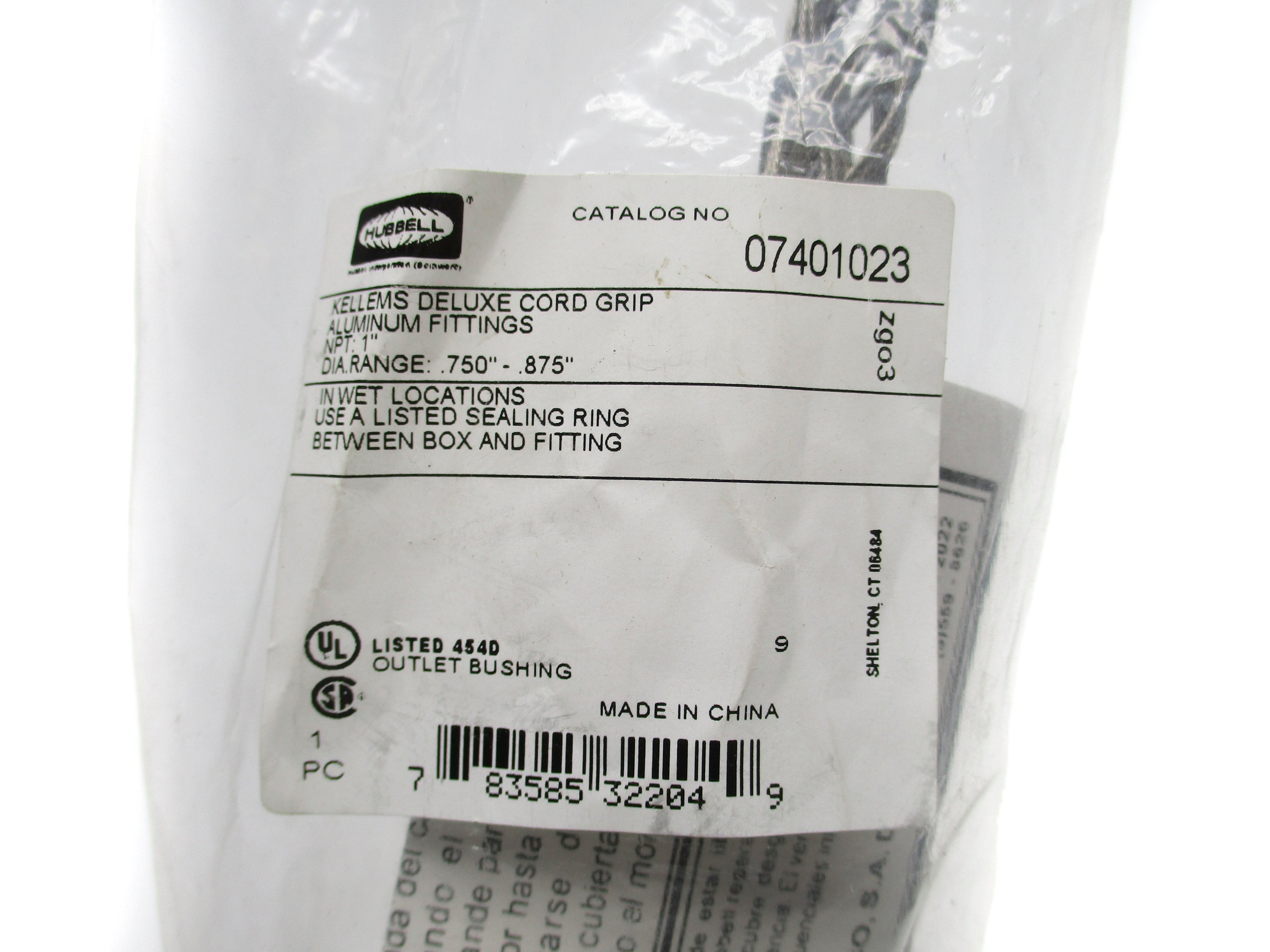 HUBBELL 07401023 .750-.875" NSMP