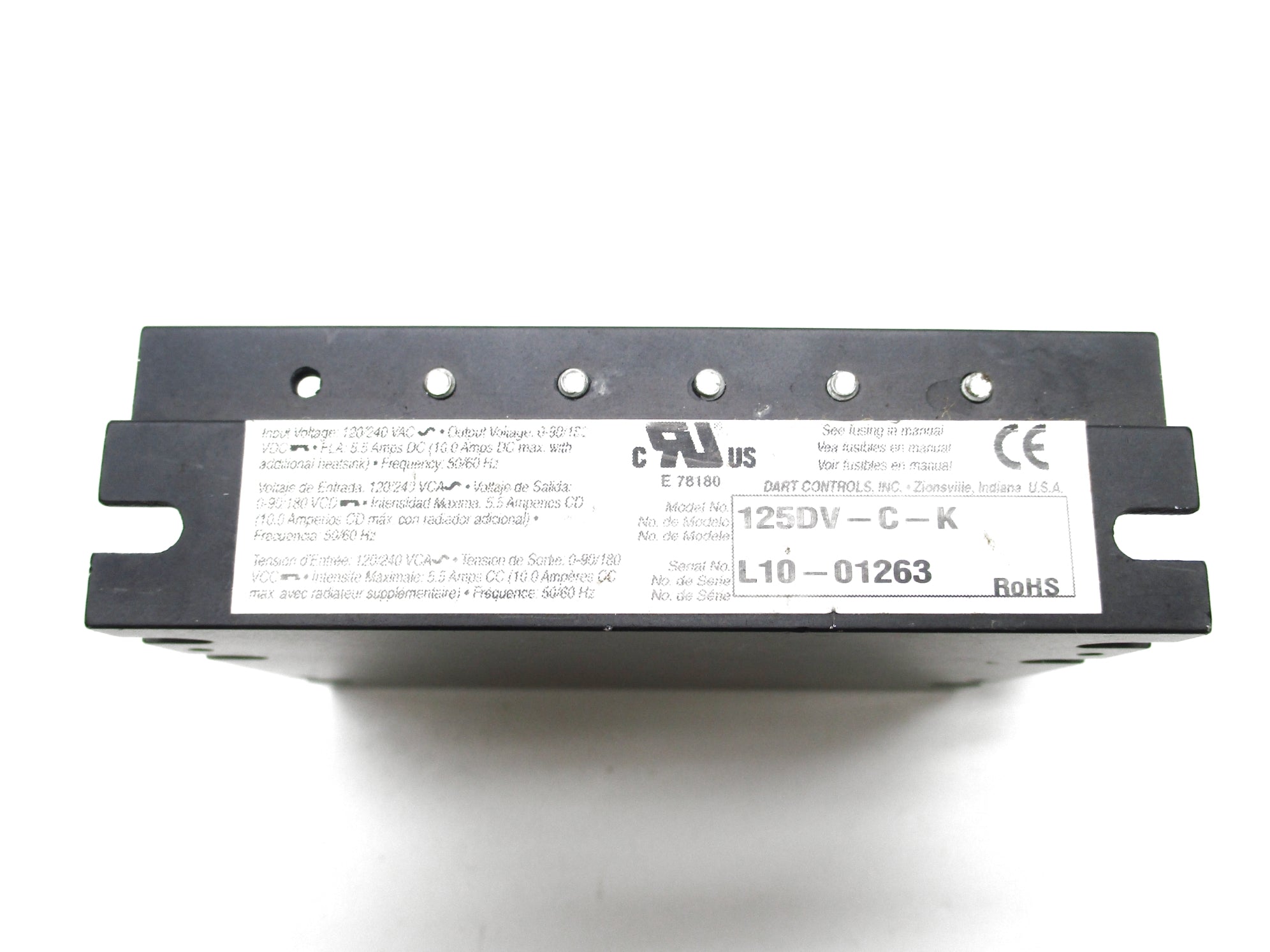 DART CONTROLS 125DV-C-K UNMP