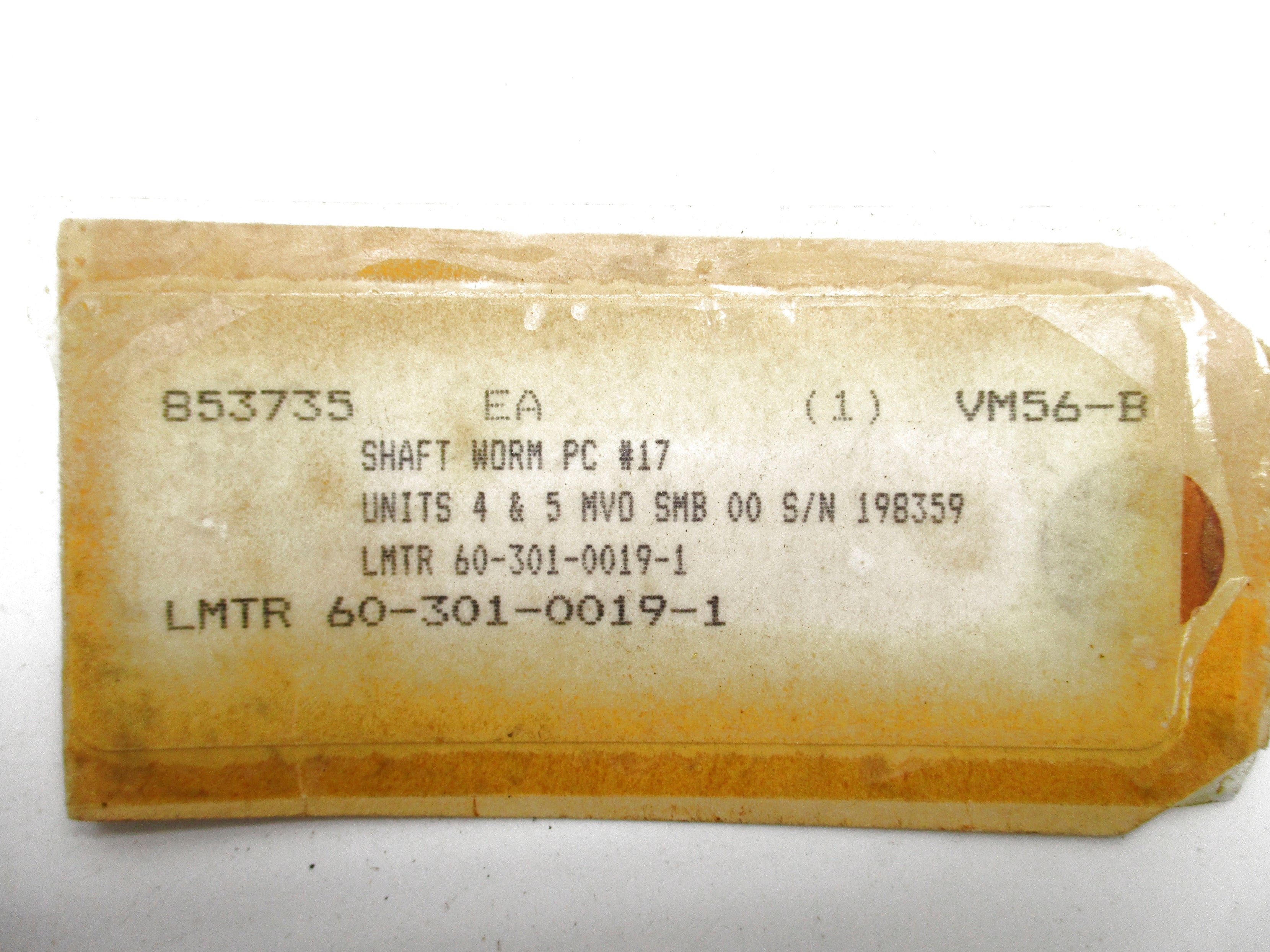 SPARE PART 60-301-0019-1 NSNP