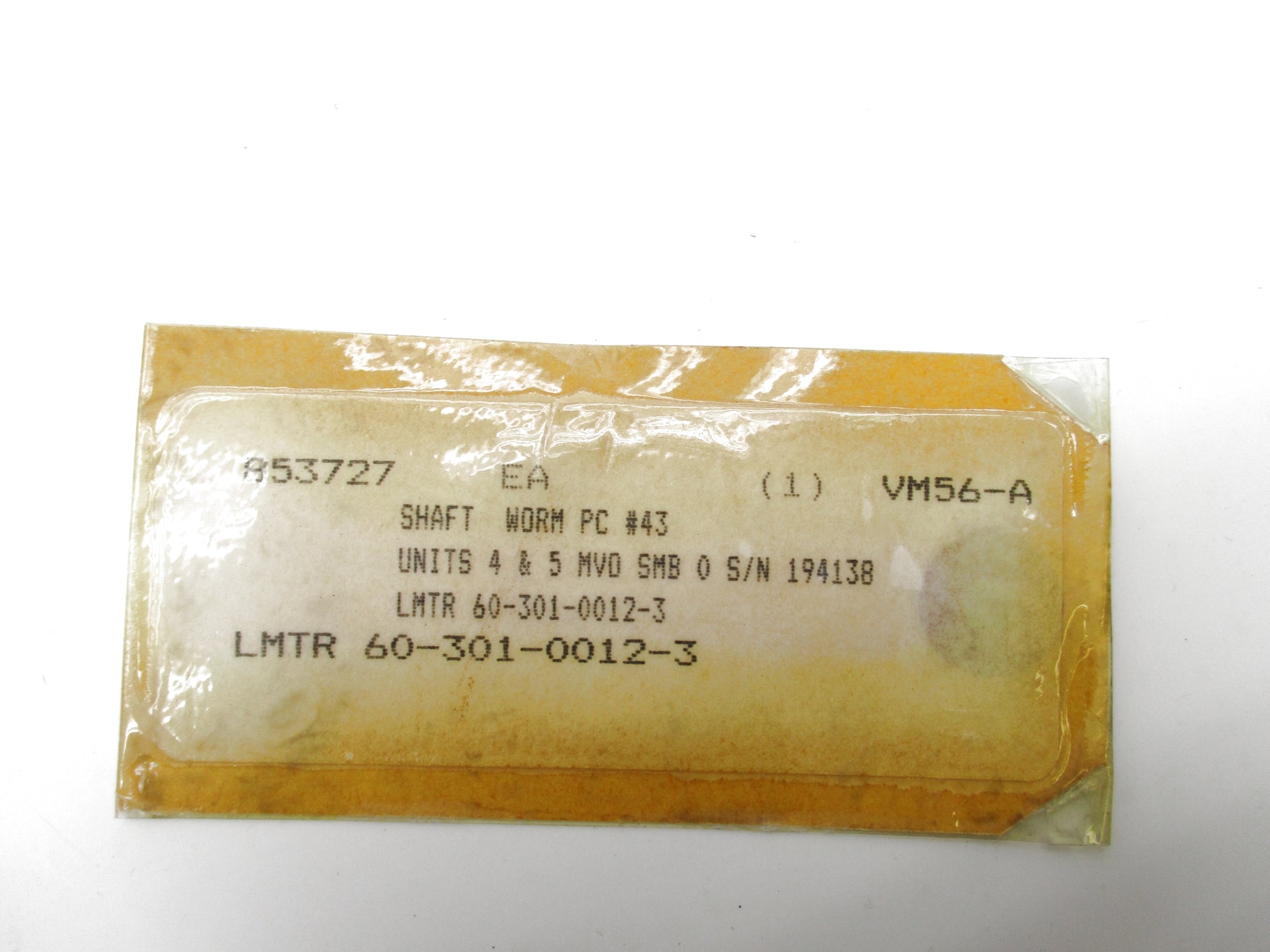SPARE PART 60-301-0012-3 NSNP