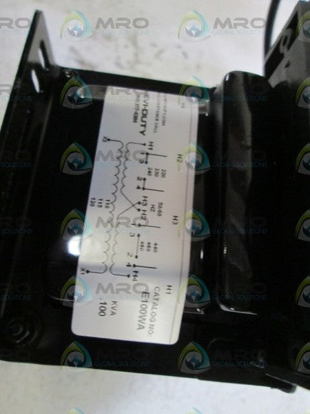 SOLA HEVI-DUTY TRANSFORMER E100WA NSMP