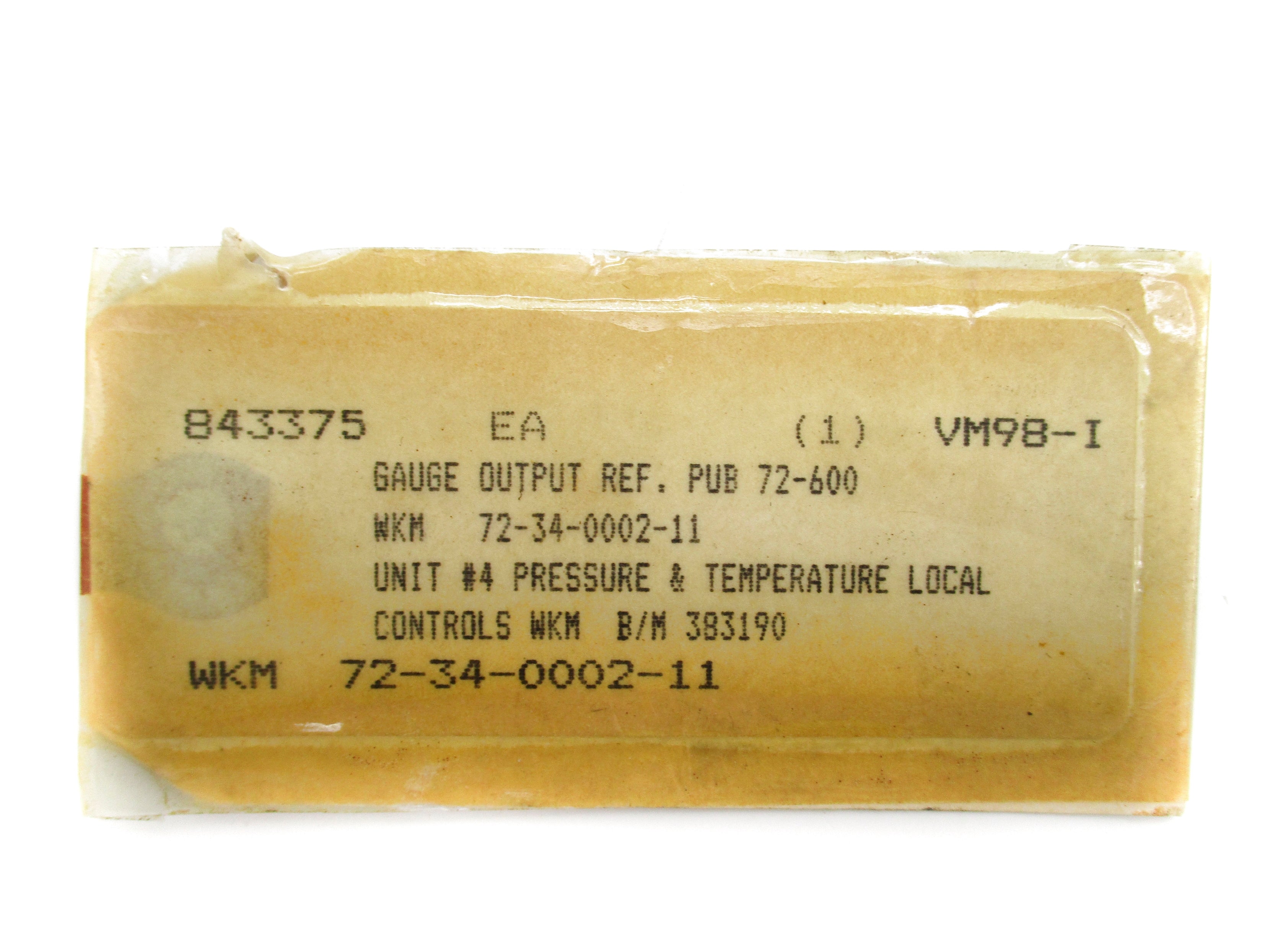 GAUGE 72-34-0002-11 0-60PSI UNMP