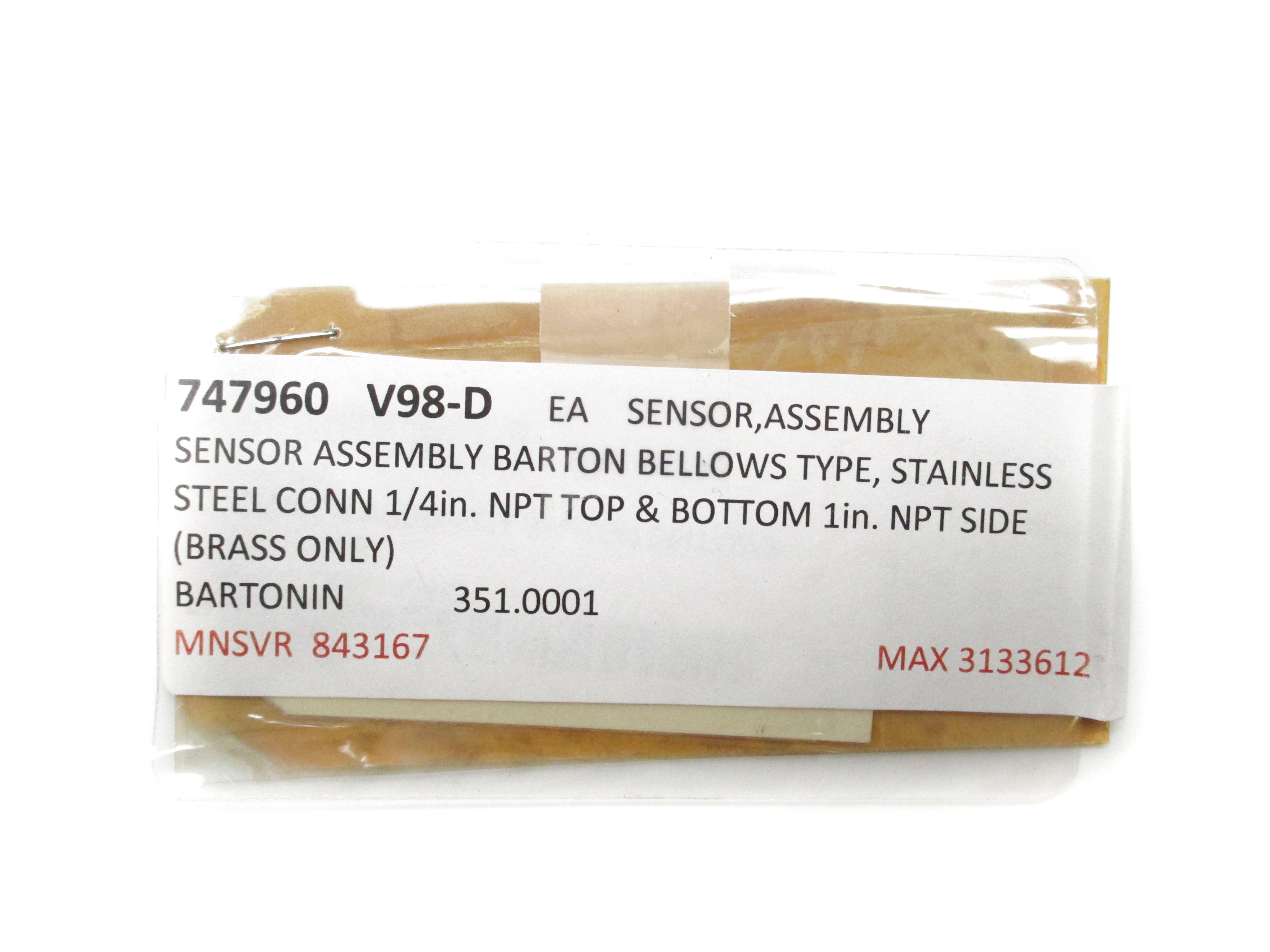 SENSOR 351.0001 10-1/2" UNMP