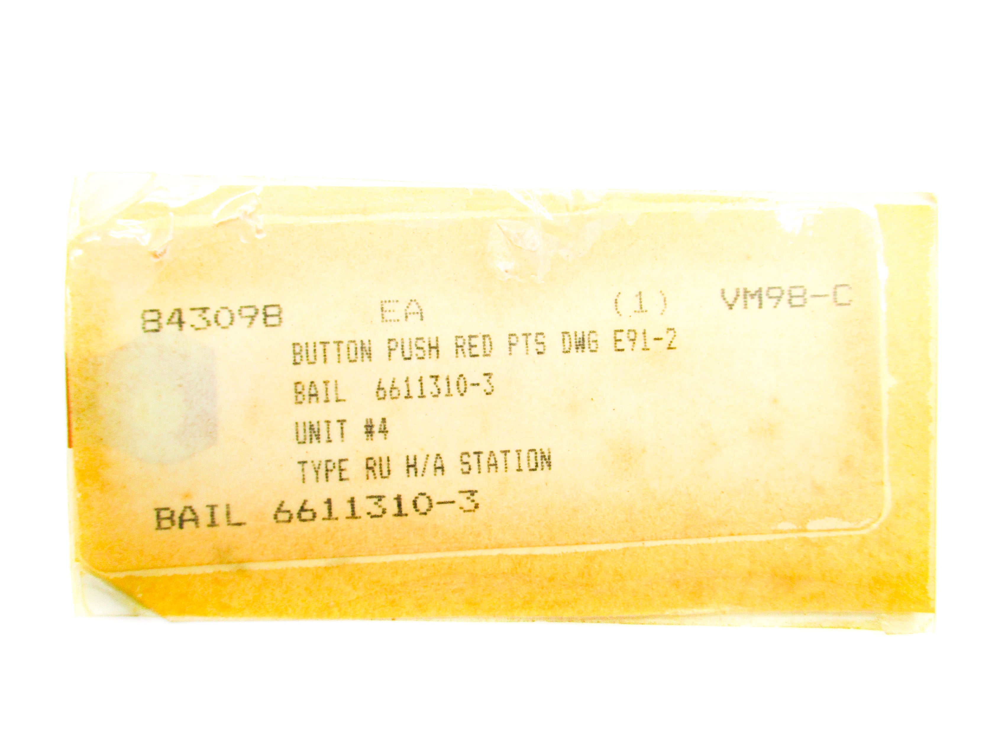 PUSH BUTTON 6611310-3 NSNP