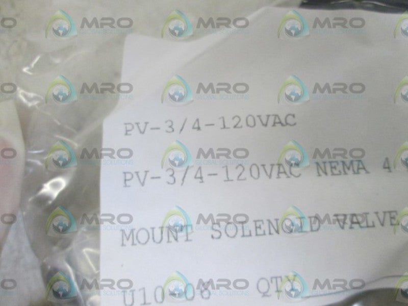 MOUNT SOLENOID VALVE PV-3/4-120VAC NSNP IN BAG