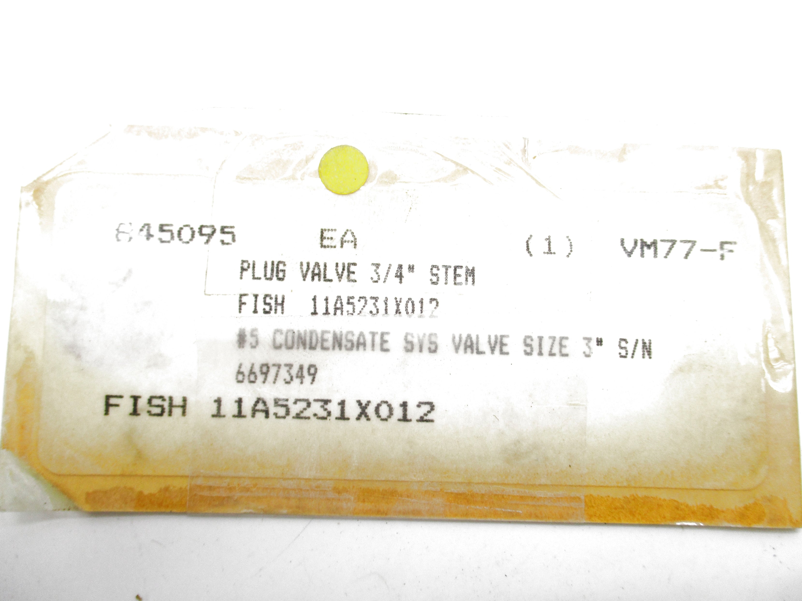 VALVE 11A5231X012 NSNP