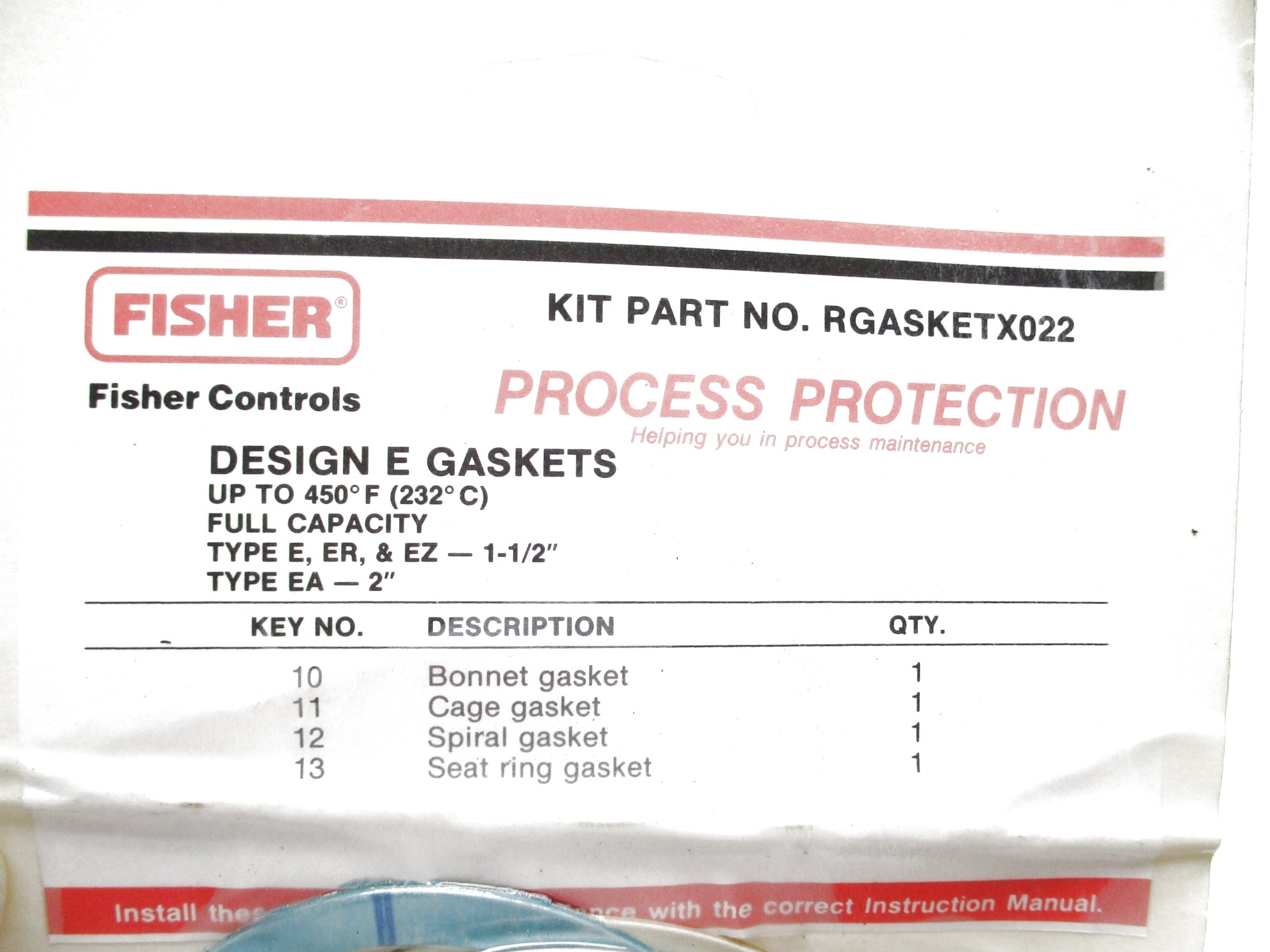 FISHER RGASKETX022 NSMP