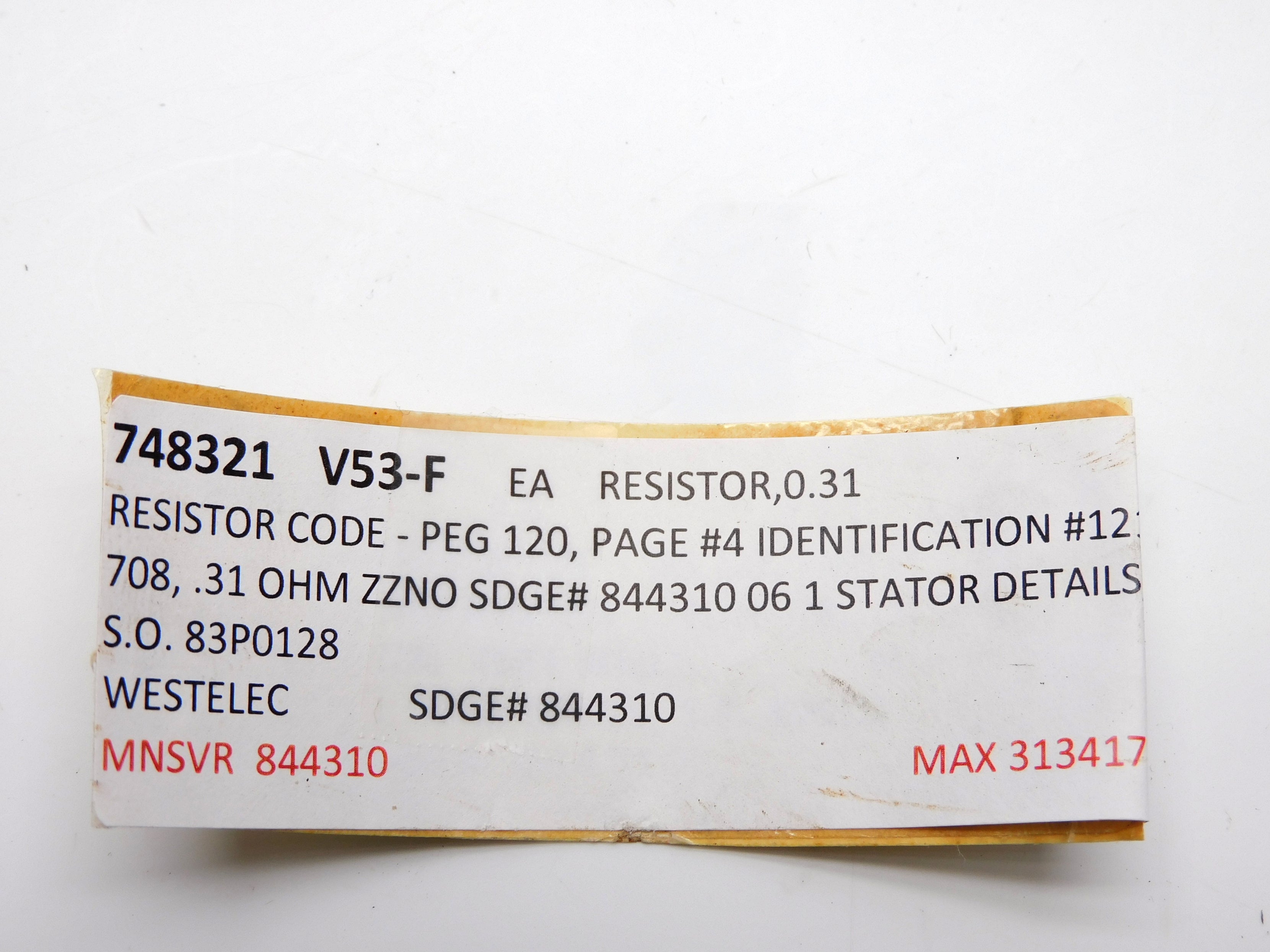 RESISTOR 844310 UNMP