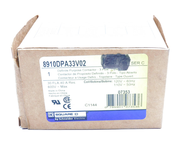 SQUARE D 8910DPA33V02 SER. C 110/120V 40A NSMP
