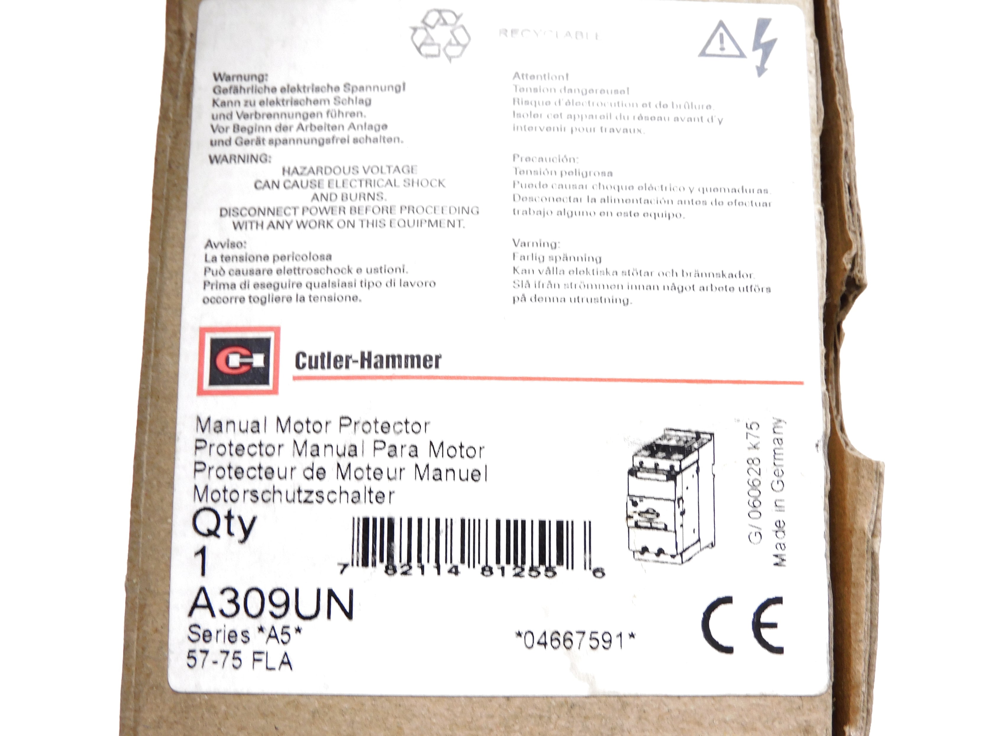 CUTLER HAMMER A309UN SER. A5 NSMP