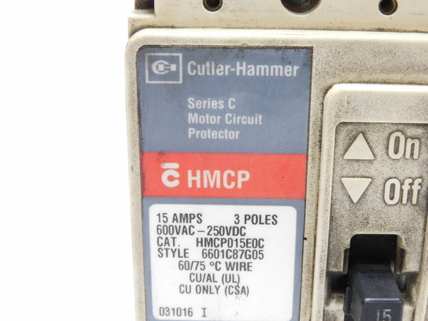 CUTLER HAMMER HMCP015E0C SER. C 15A (GREY) UNMP