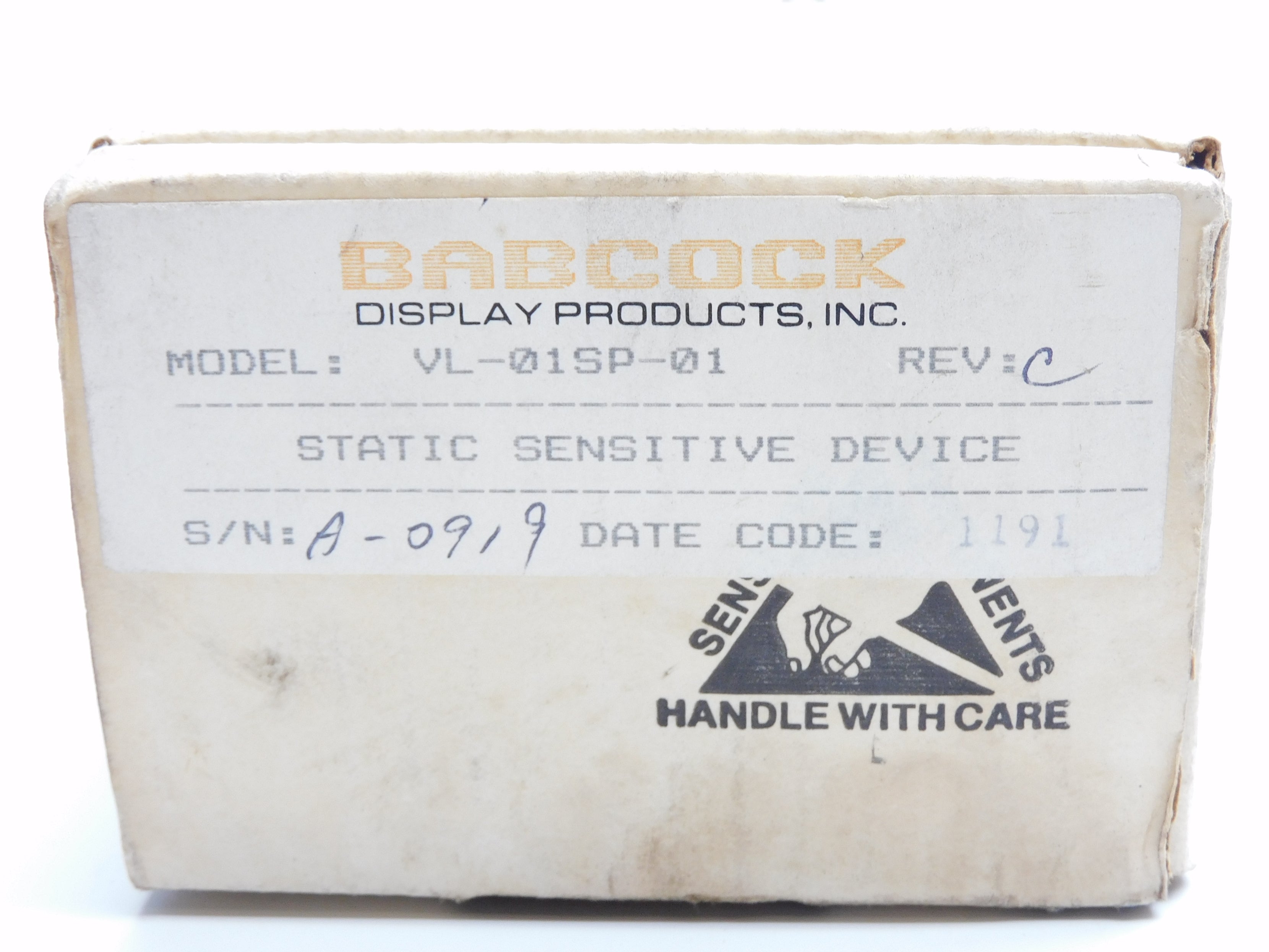 BABCOCK VL-01SP-01 NSMP