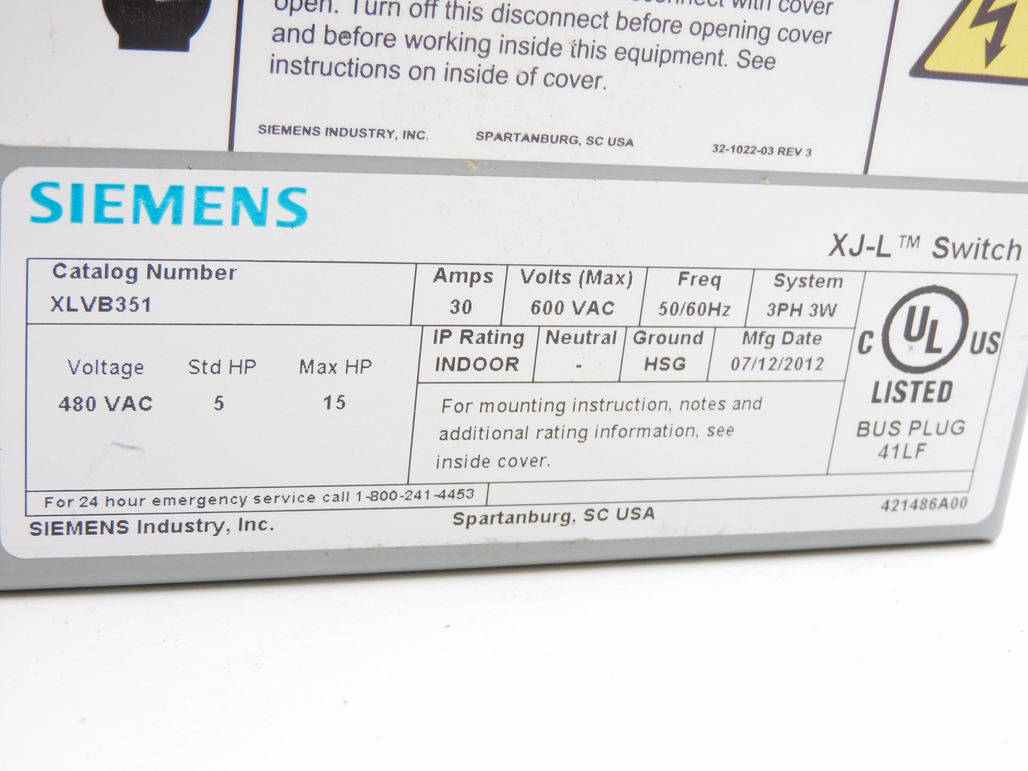 SIEMENS XLVB351 NSMP