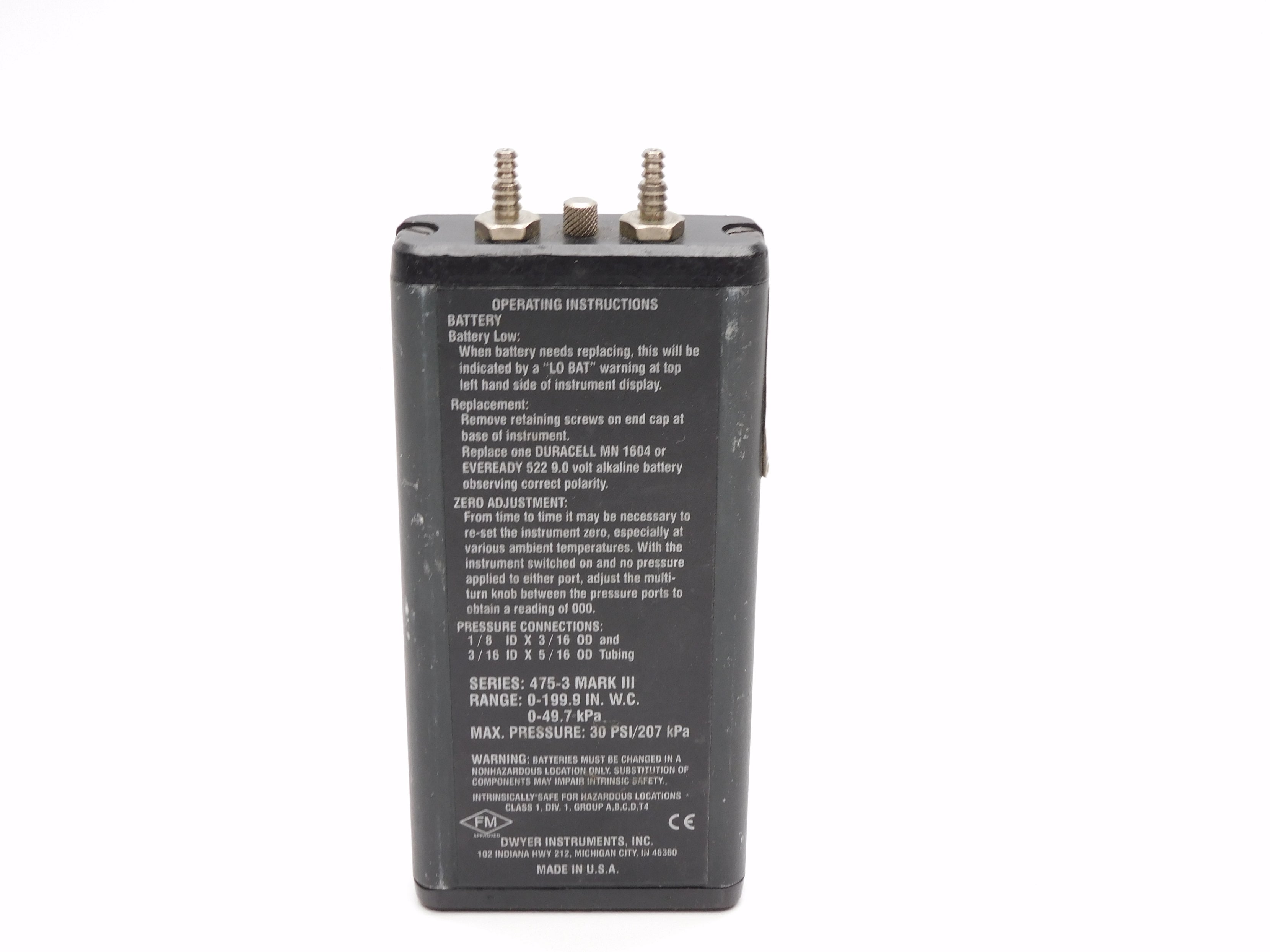 DWYER 475-3-MARK-III (30PSI) UNMP