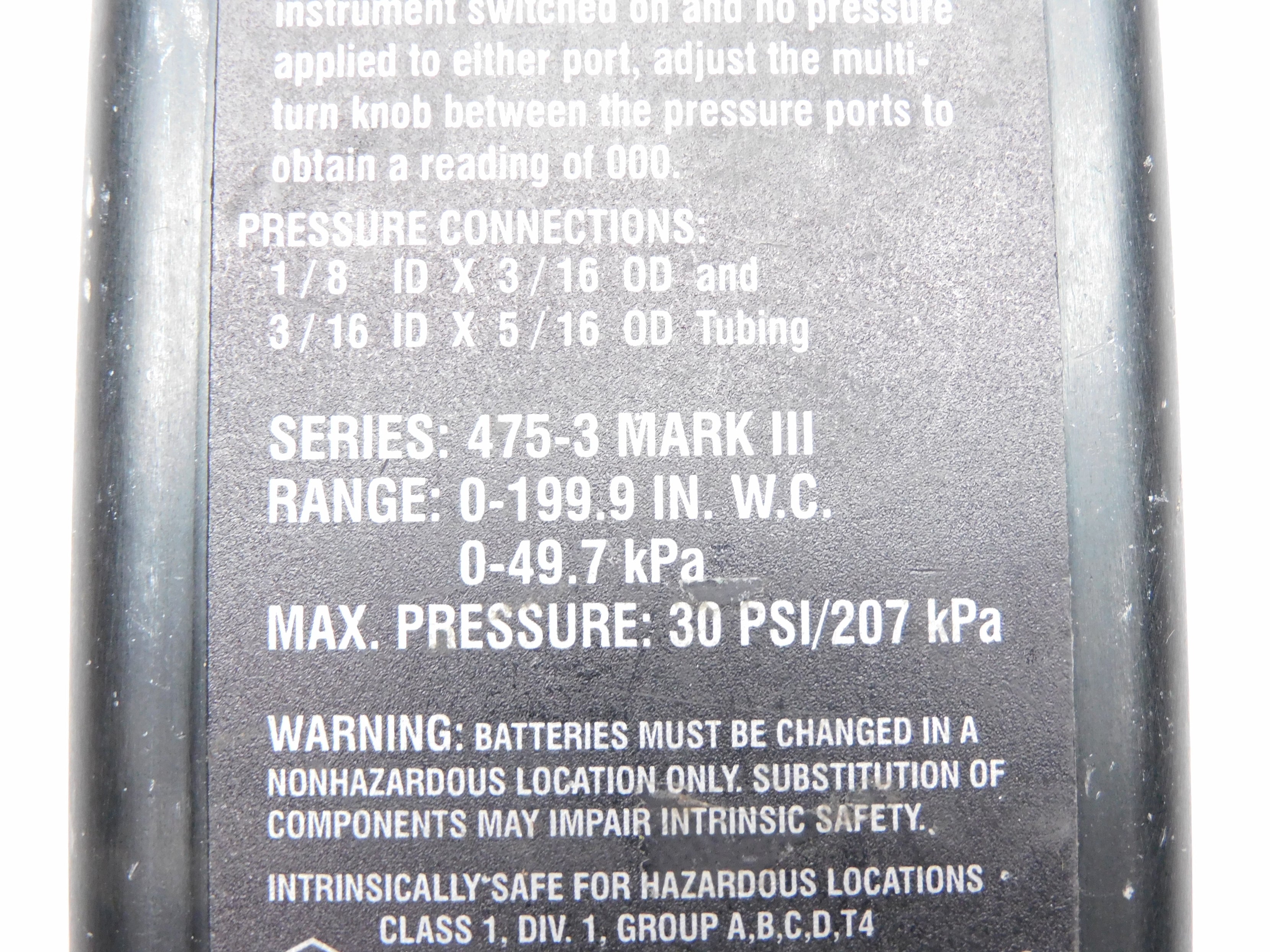DWYER 475-3-MARK-III (30PSI) UNMP