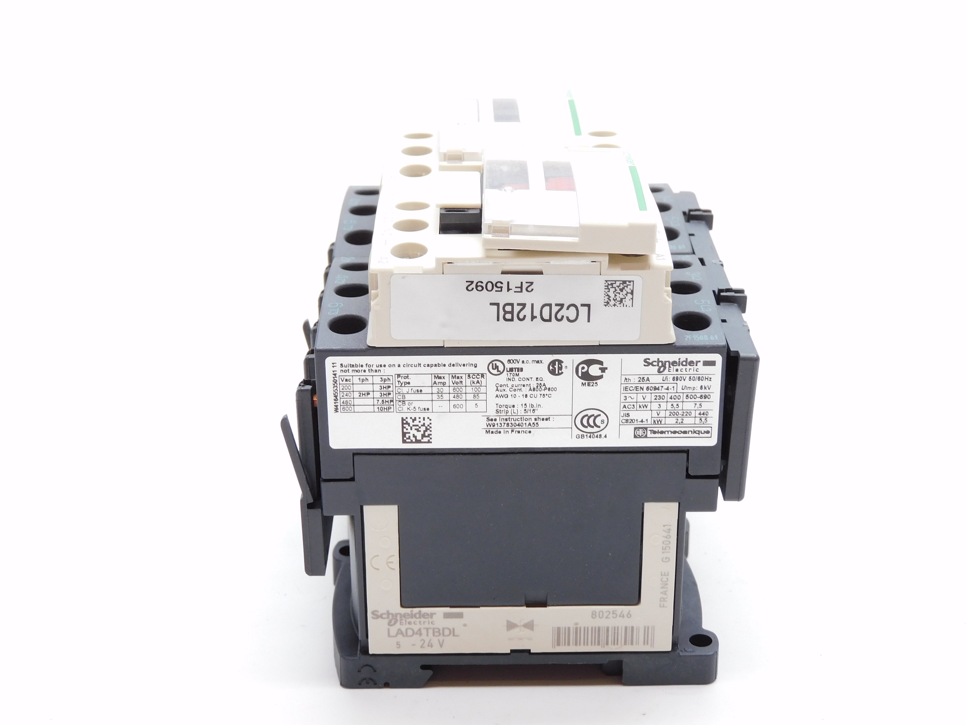 SCHNEIDER LC2D12BL 24VDC NSMP